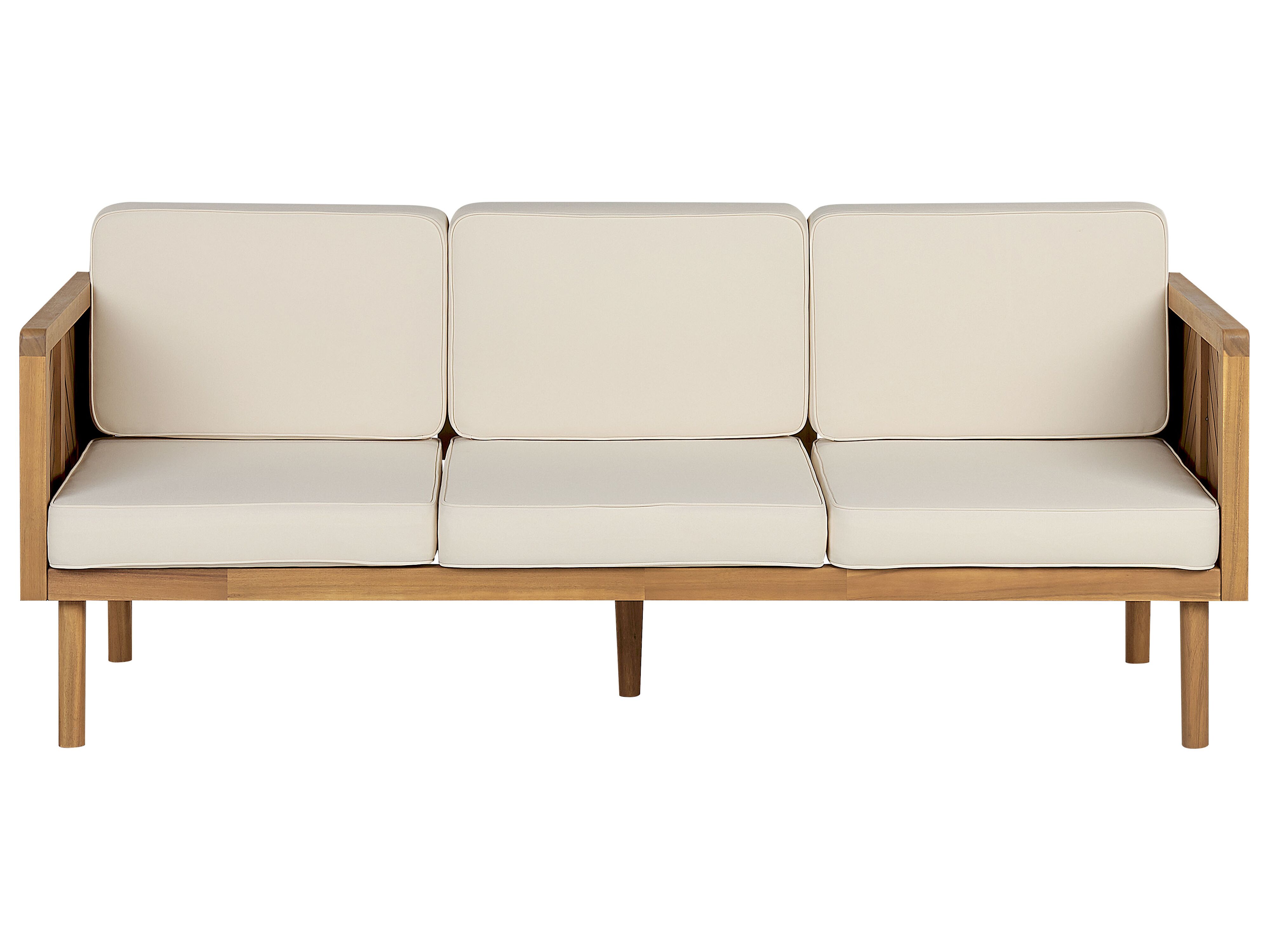 Garden Sofa 3 Seater BARATTI Acacia Wood Brown