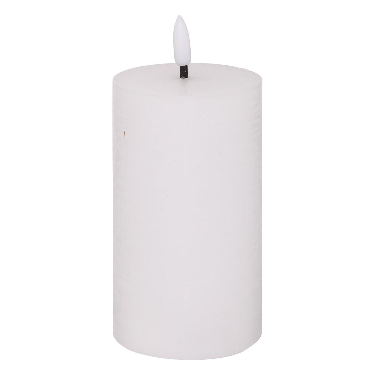"Molia" round LED candle White, 7x15 cm