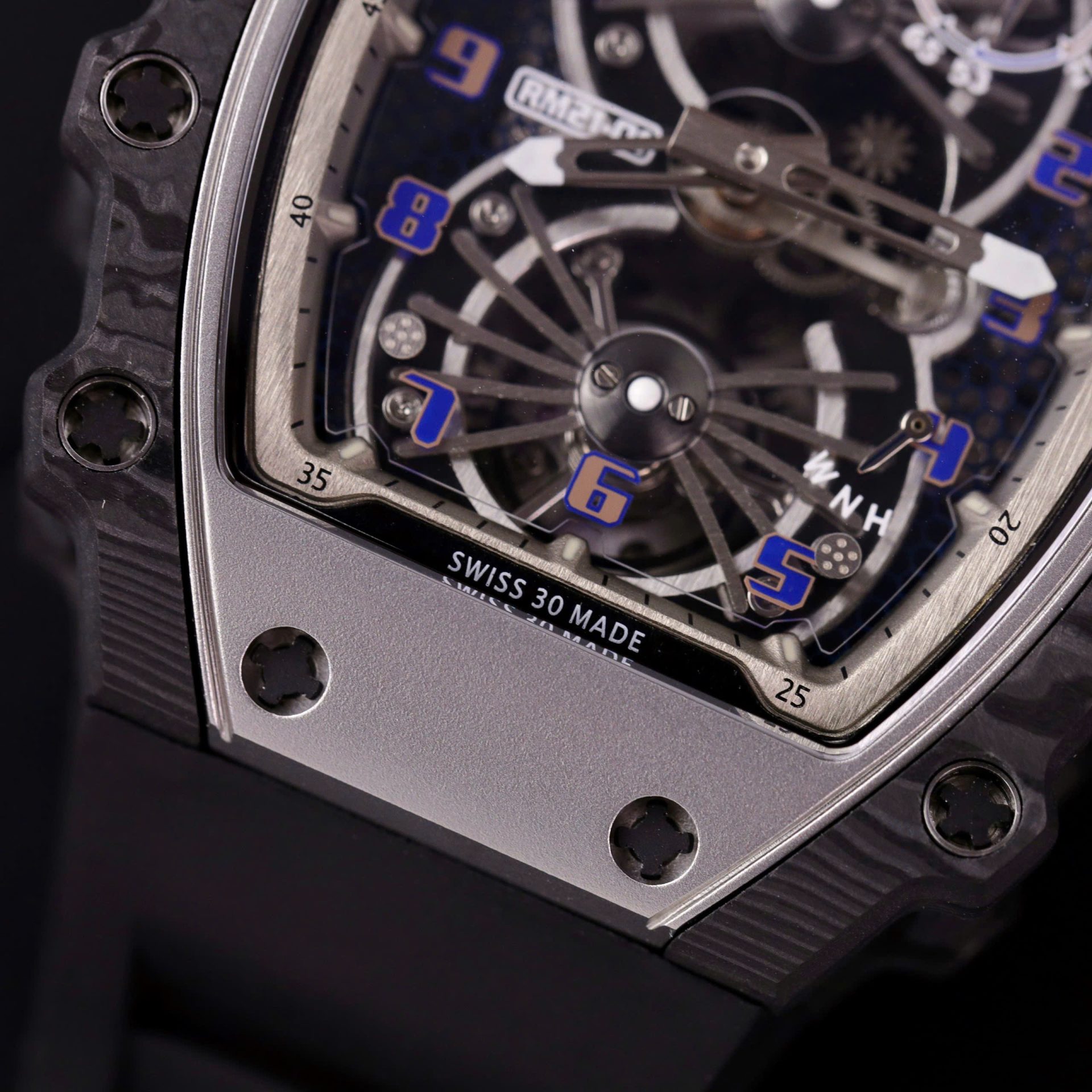 Richard Mille RM21-01 Tourbillon Best Replica Watch Rubber Strap 45mm - Top club