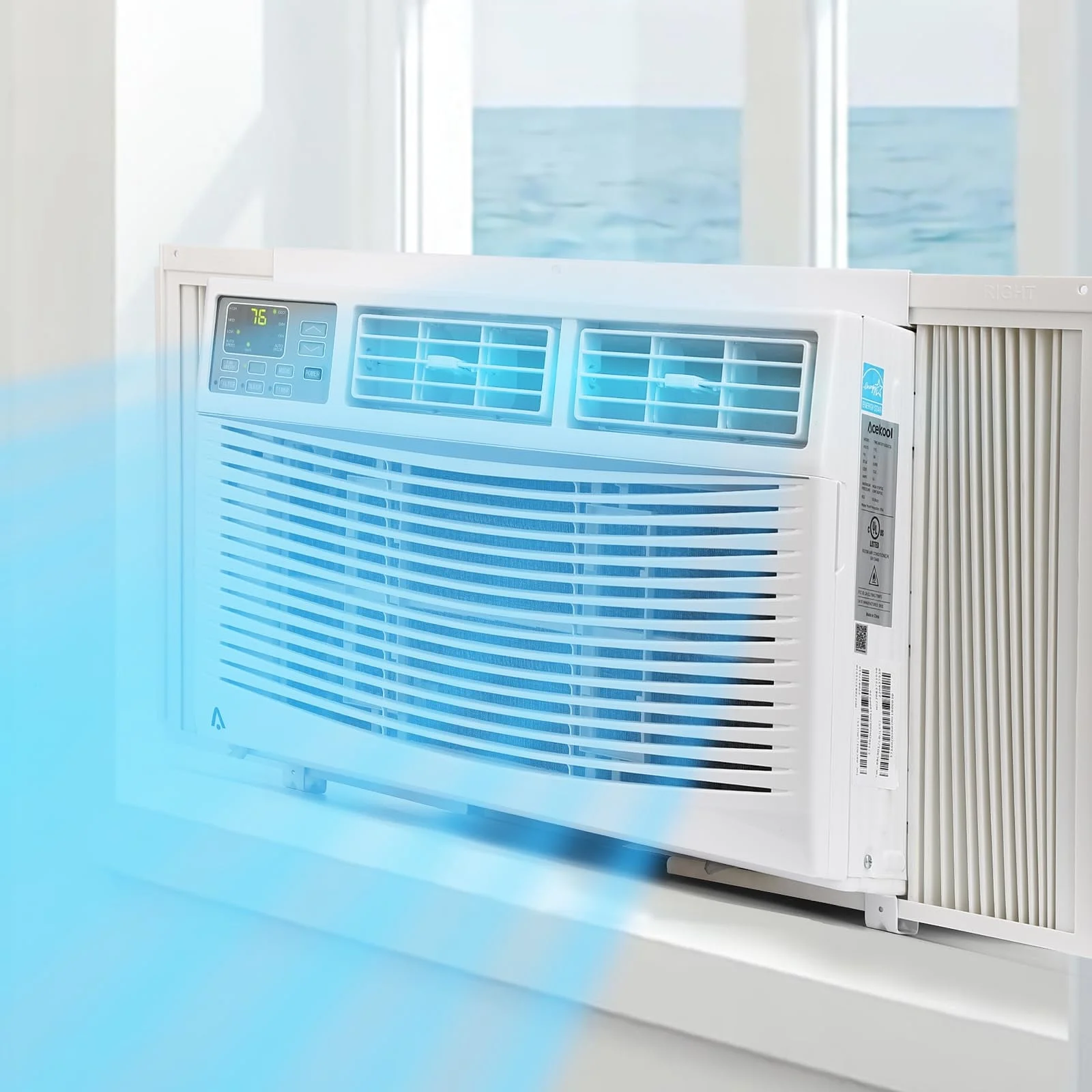 Air Conditioner, 8000 BTU Turbo Fast Cooling AC Unit Remote/App Control, Flexible Window Opening(T Design Install Kit), 24H Timer, Washable Filter,White - Image 19