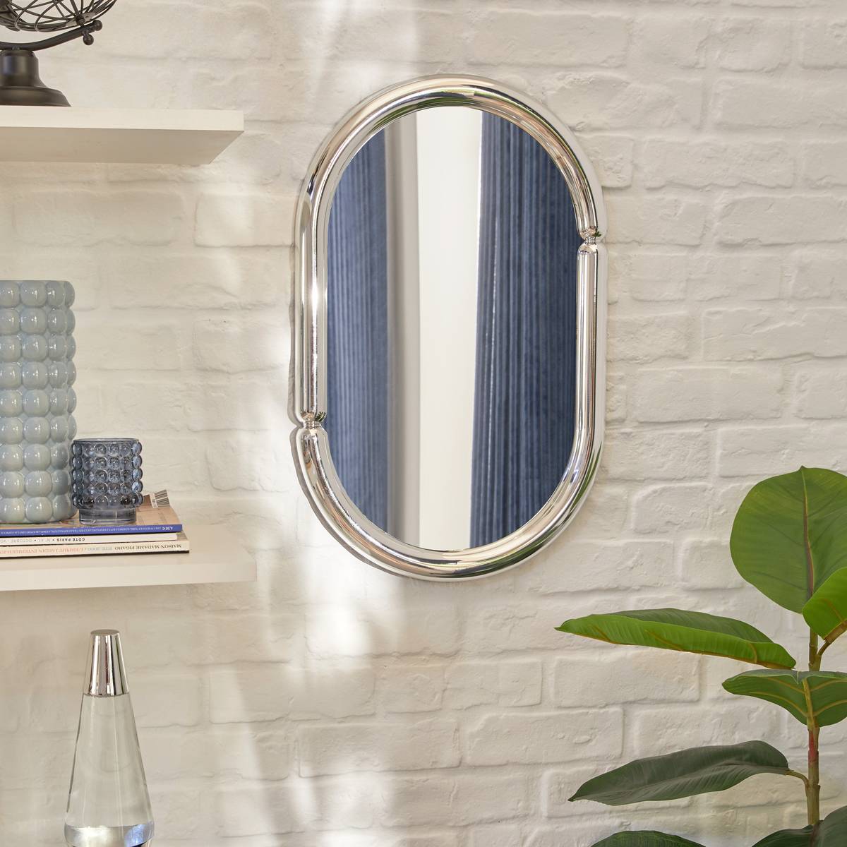 Wall Mirror "Micaela" Silver, 55x35cm