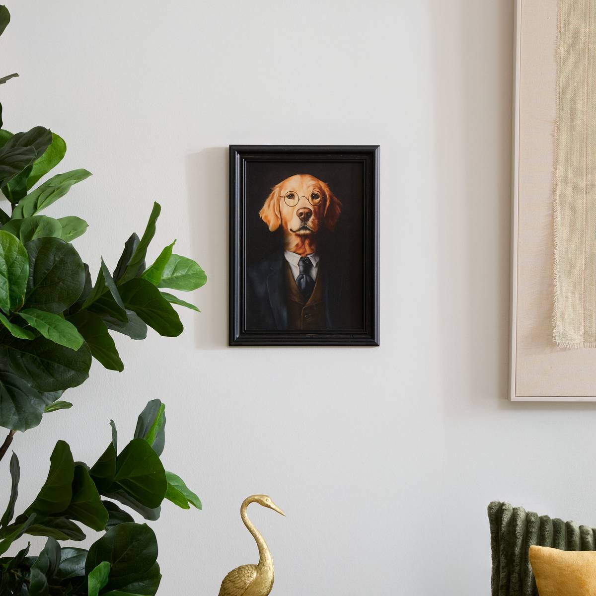 Framed Printed Canvas 'Richa' Black, 30x40 cm