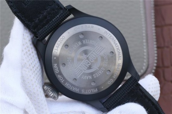 Replica IWC Big Pilot Real PR IW502001 Real Ceramic ZF V2 Black Calfskin Strap A51111 - Top club