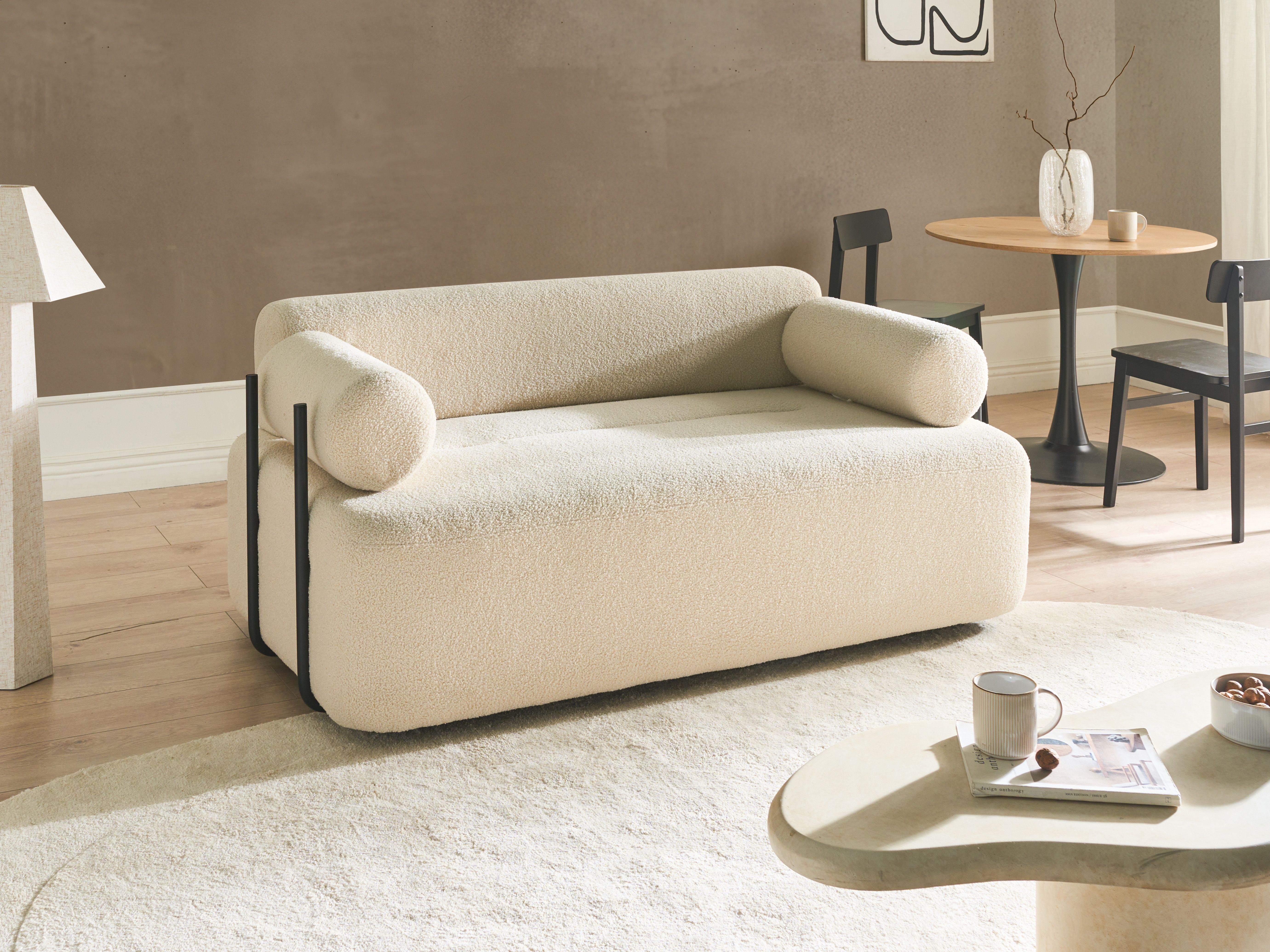 Sofa 2 Seater ELVA Boucle Off-White