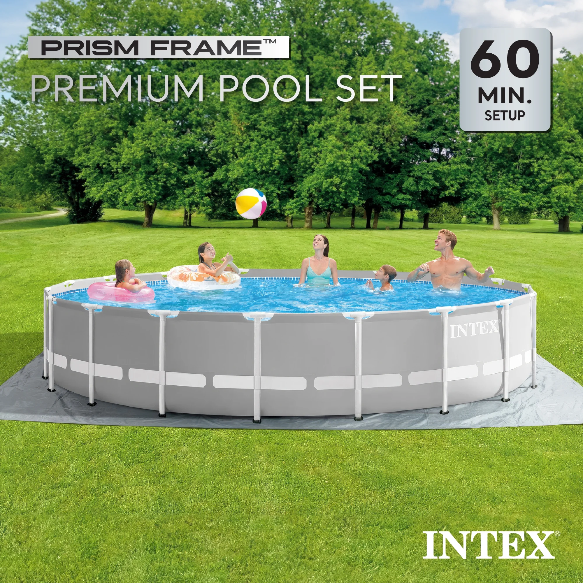 Intex 26719EH 14ft x 42in Prism Frame Above Ground Swimming Pool with Pump - Image 15