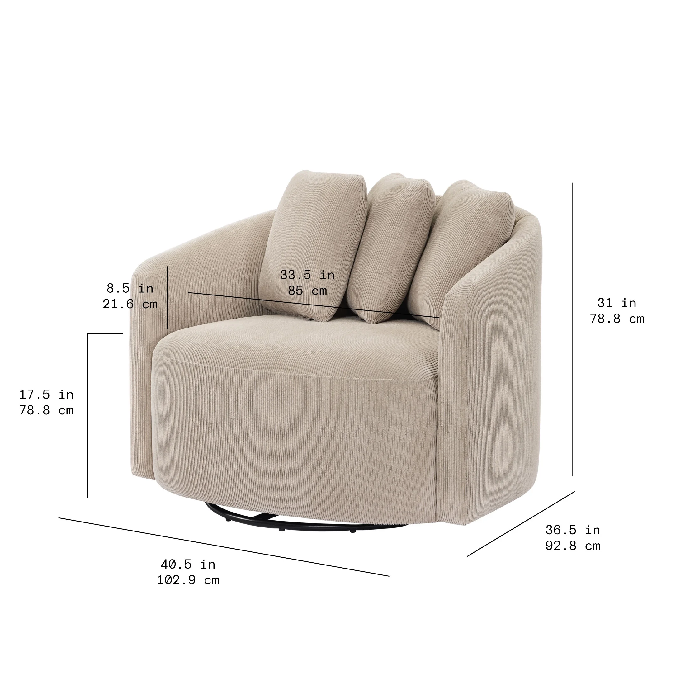 Beautiful Drew Accent Chair by Drew Barrymore, Cream Boucle - Image 52