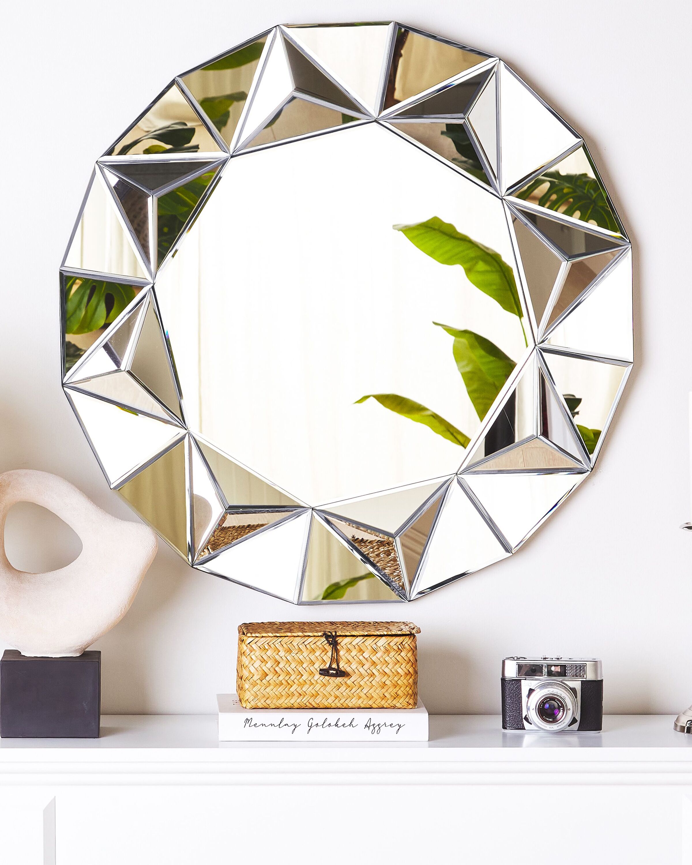 Wall Mirror HABAY 70 cm 70 cm Silver