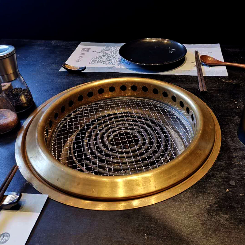 Restaurant Commercial Indoor Barbecue Sumgyap Grills Japanese Table Embedded Smokeless Electric Korean Bbq Grill with Purifier
