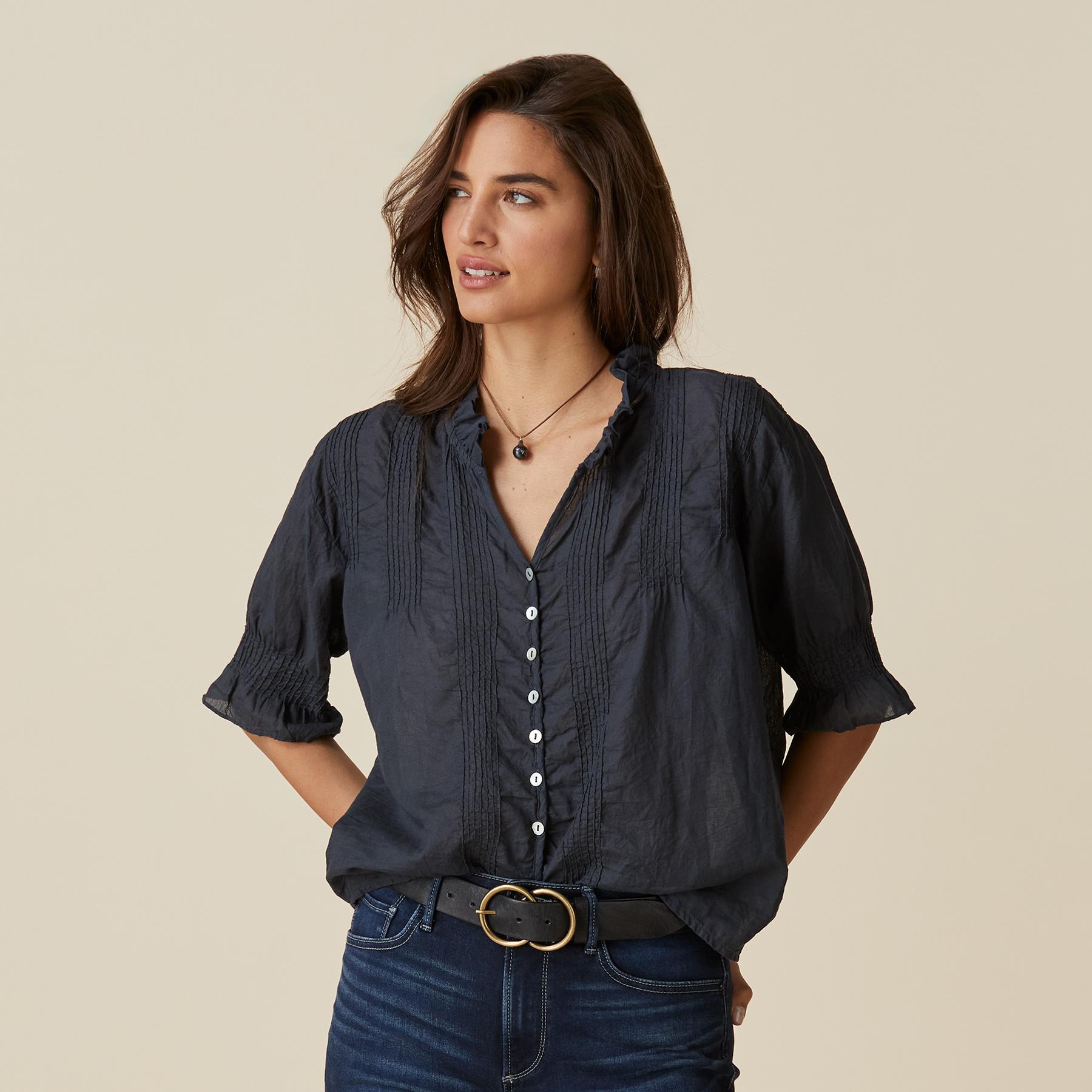 Sofia Pintuck Shirt - Sundance Clothing