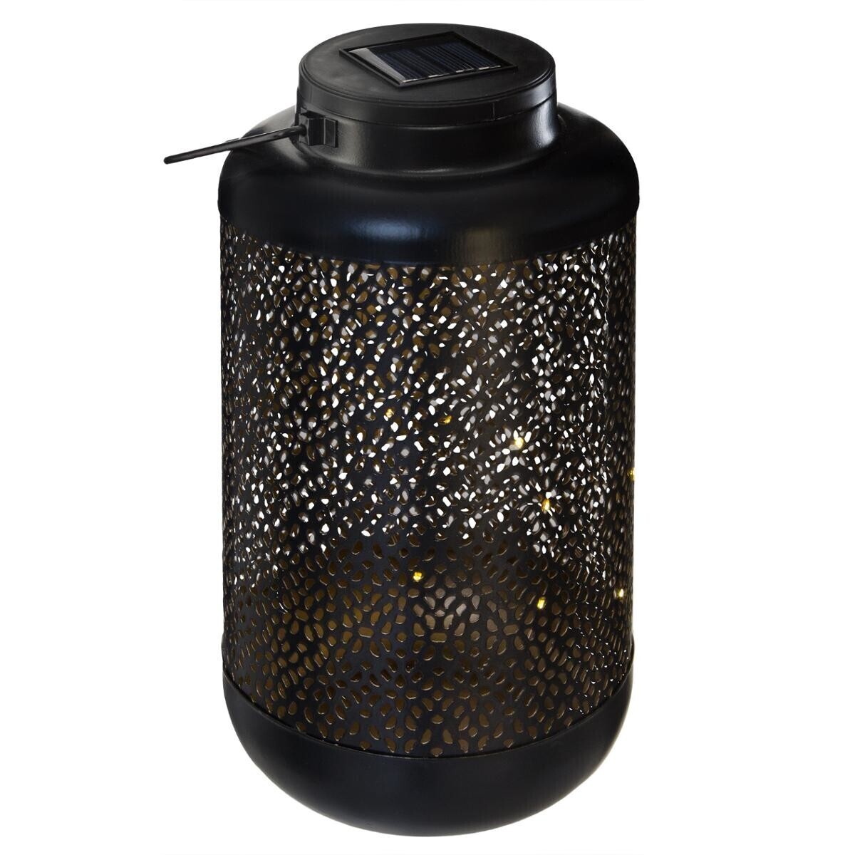 Solar lantern, metal Black, H.26 cm