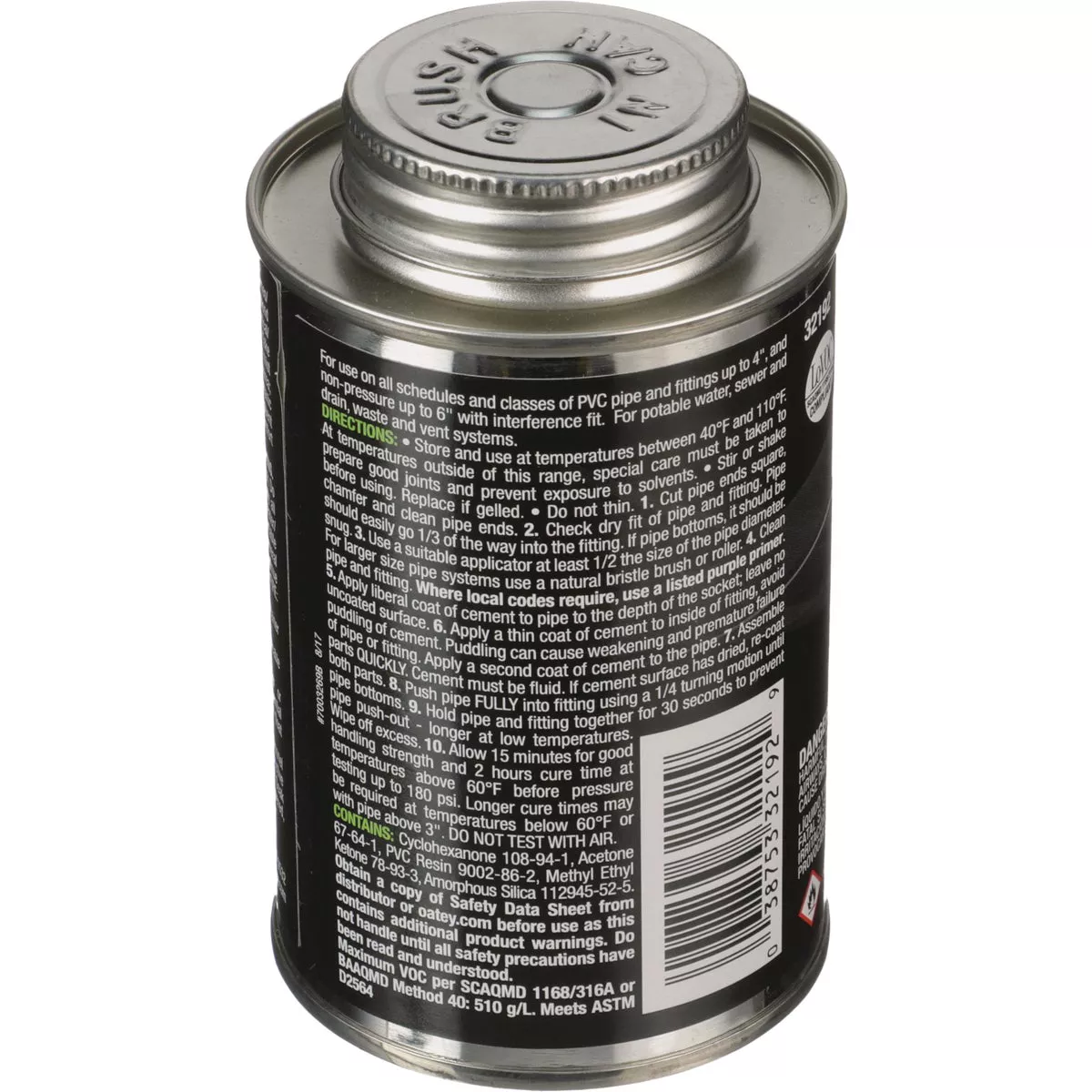Oatey FUSION 10 Oz. Single-Step Medium Bodied Clear Priming PVC Cement