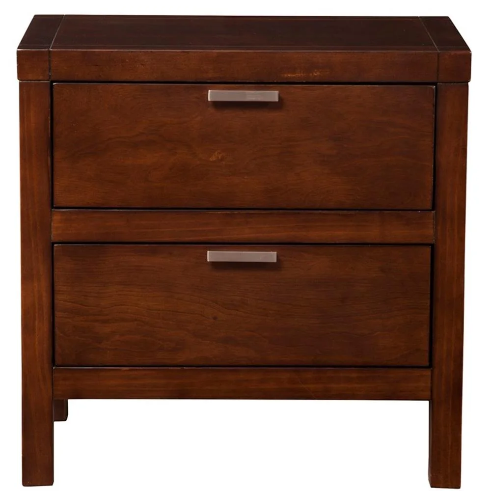 Home Square 4 Piece Furniture Set with Nightstand Full Size Storage Bed & Chest