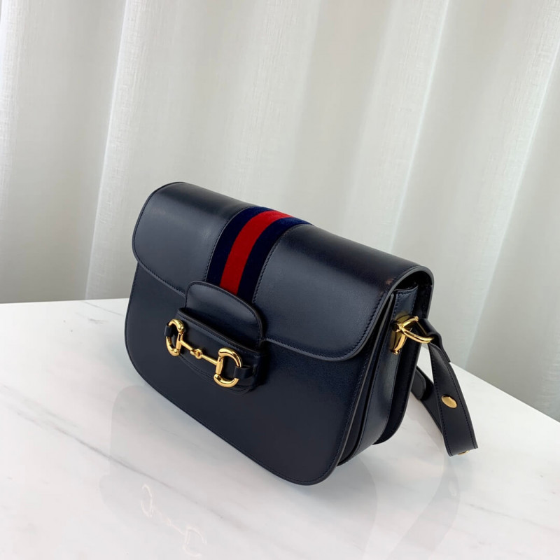 Replica Gucci 1955 Horsebit Shoulder Bag 602204 Blue1:1High-quality replica