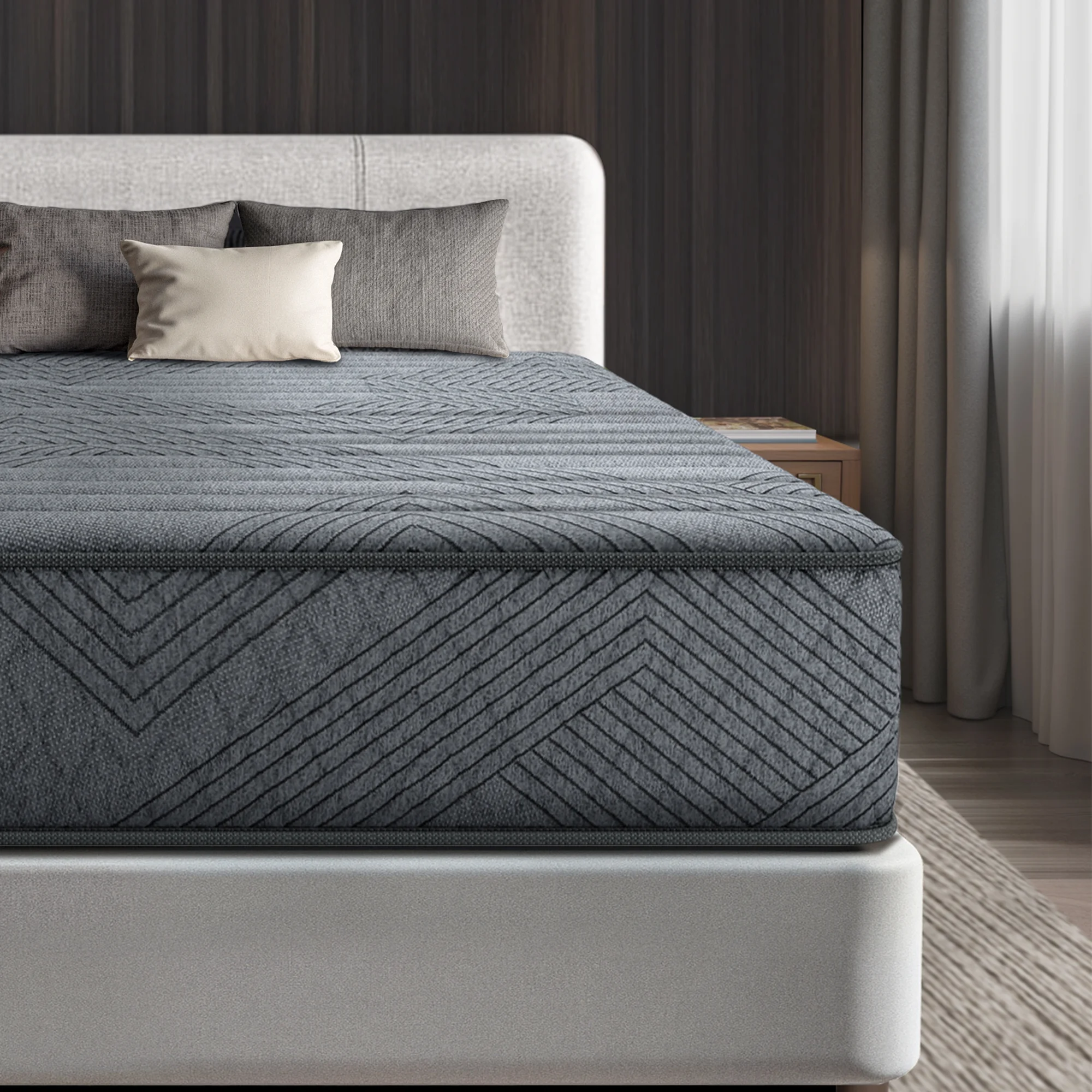 LIBORIA Queen Mattress, 10 inch Cooling Gel Memory Foam, Pocket Spring Hybrid Mattress in a Box, Pressure Relief, CertiPUR-US Certified - Image 6