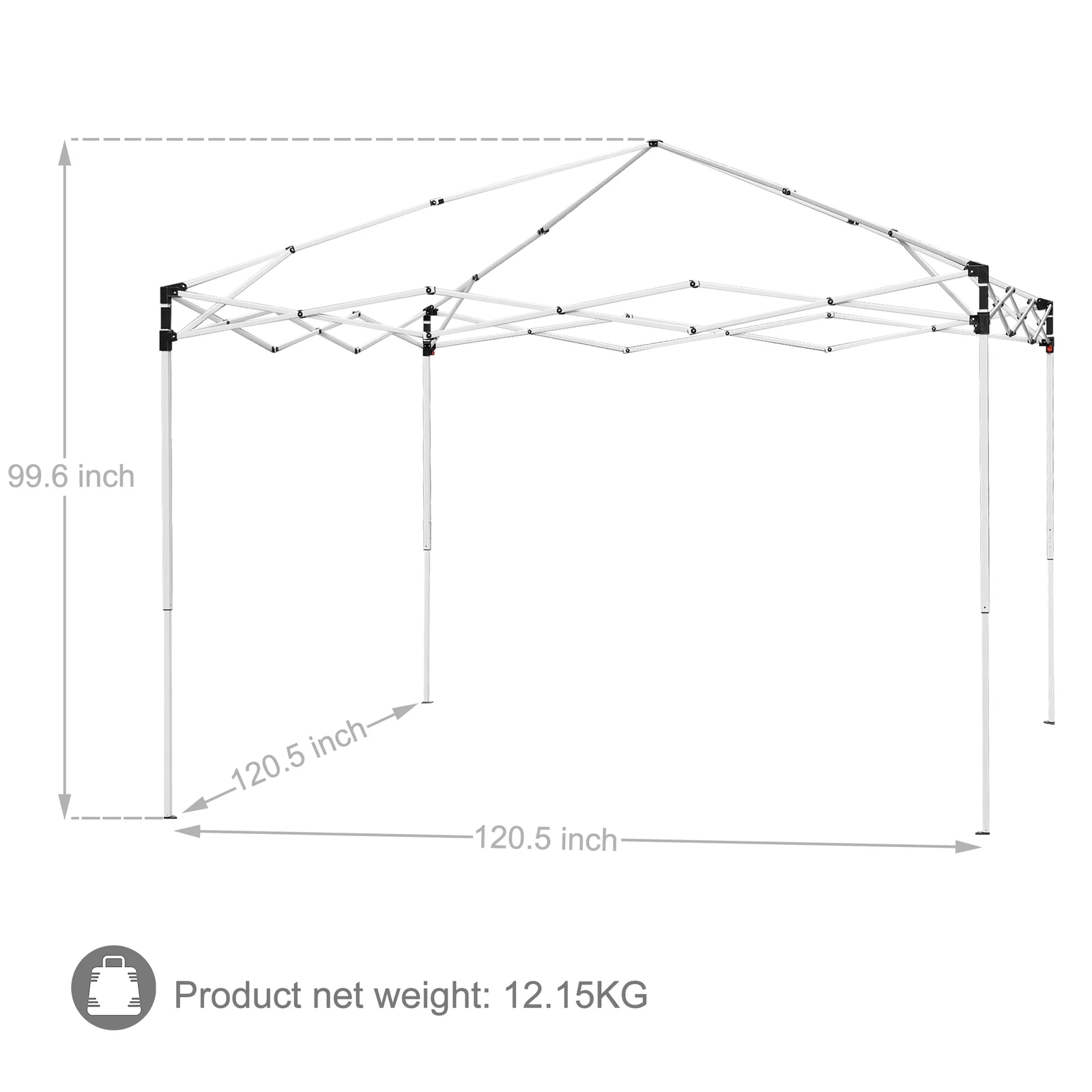NALYL Canopy Tent, 10X10 FT Pop Up Canopy Outdoor Instant Tent Slant Legs with Carrying Bag, Portable Gazebo Shelter for Patio Deck Garden and Beach
