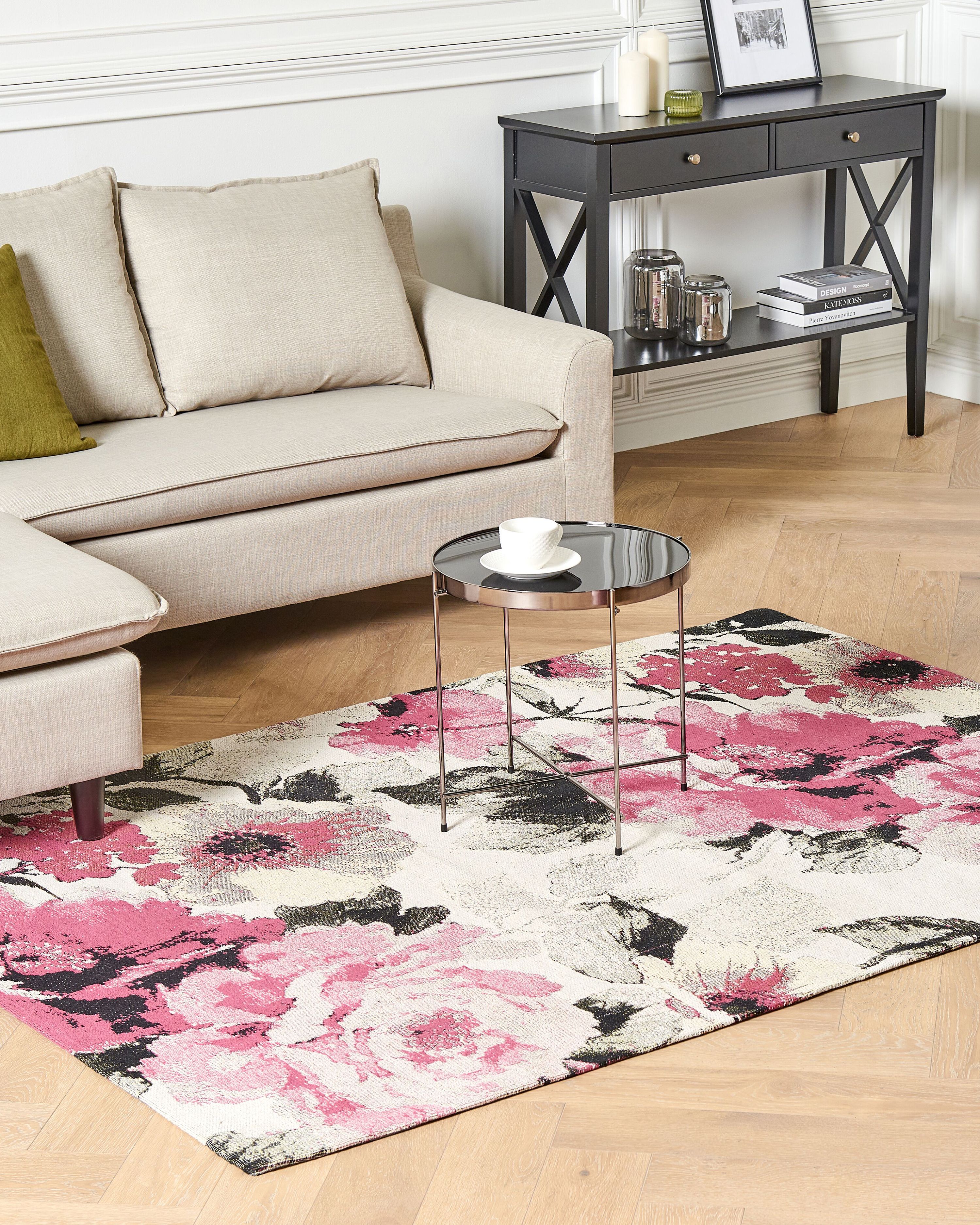 Rug EJAZ Pink 200 x 300 cm Cotton