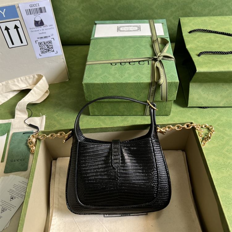Jackie 1961 lizard mini bag Black – GB1201:1High-quality replica