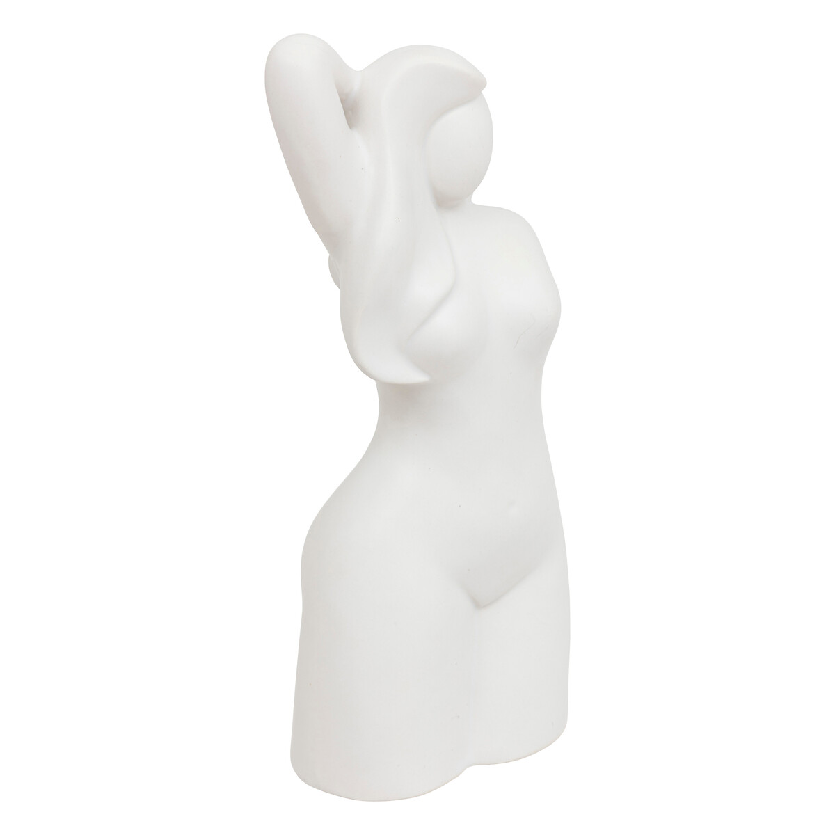 "Soleya" female statue Ceramic, White, H.28 cm