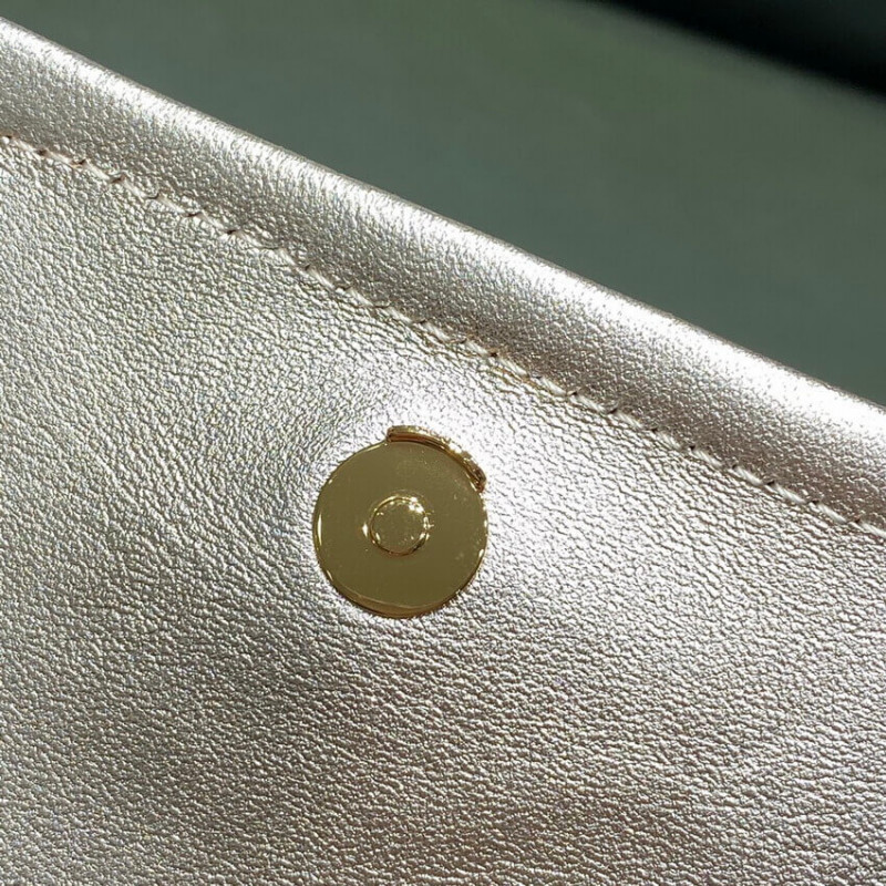 Replica Saint Laurent Nolita Mini Leather Shoulder Bag 672738 Champagne Gold1:1High-quality replica