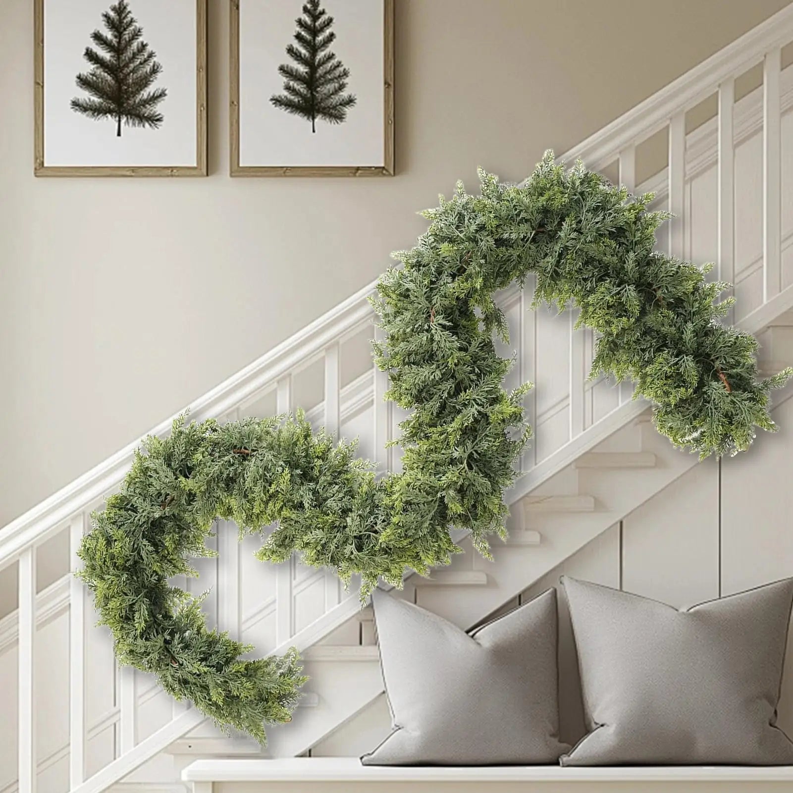 EvergreenCharm – Sfeervolle Kerst Guirlande van Cipresbladeren