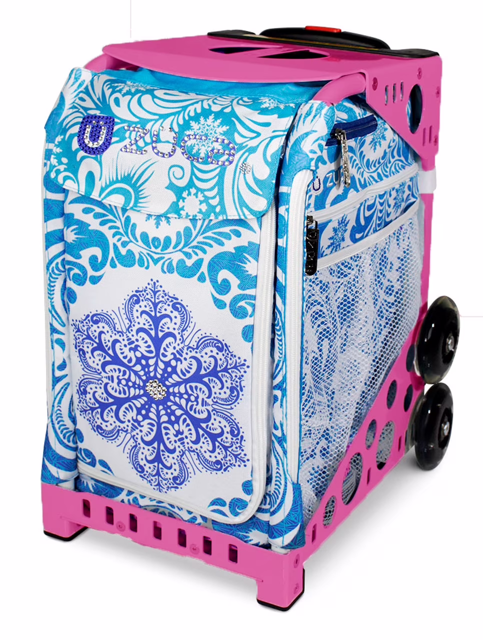 Zuca 18" Sport Bag - Ice Garden (Limited Edition) with Flashing Wheels (Black Frame) - Image 3