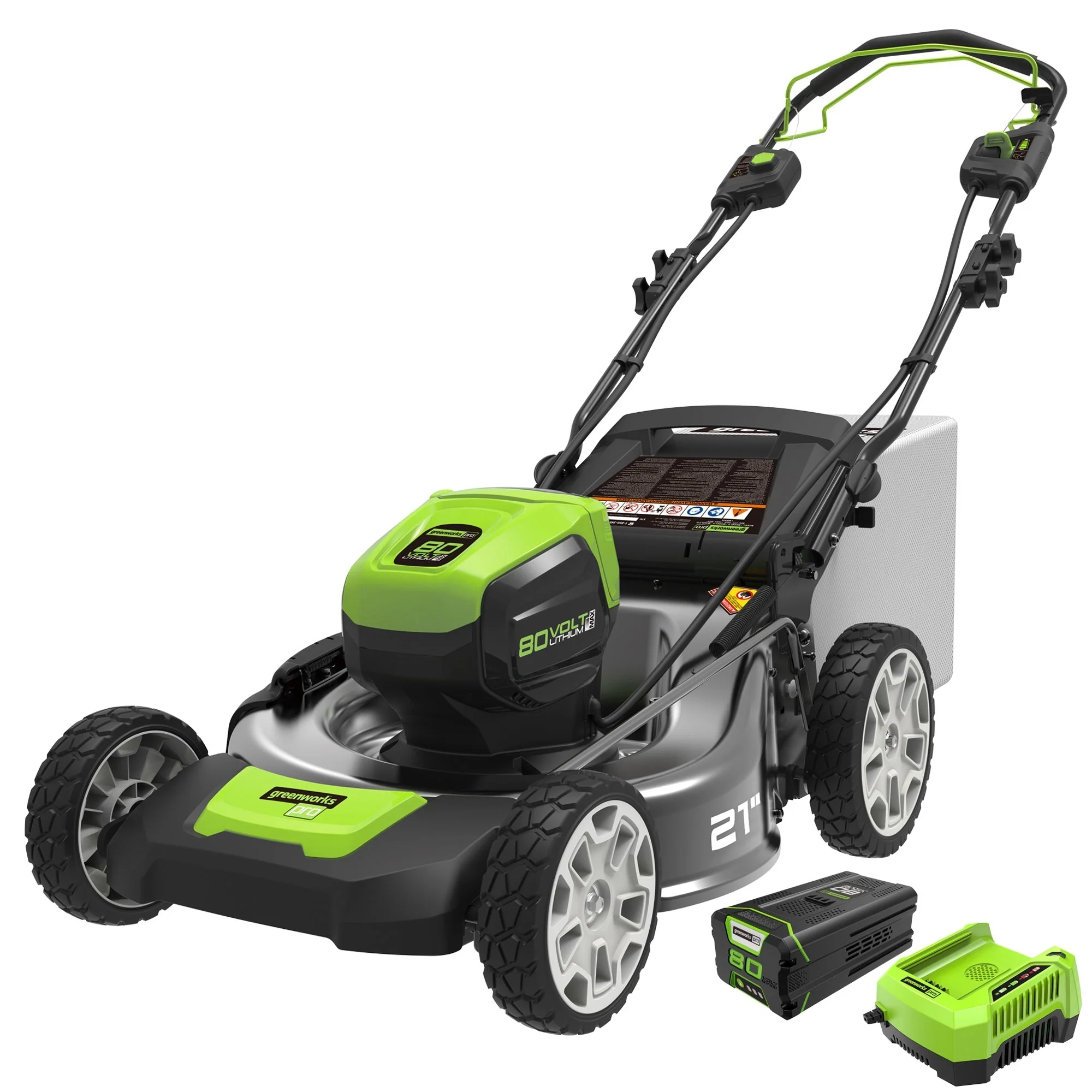 80V Cordless 21-Inch Self-Propelled Brushless Lawn Mower