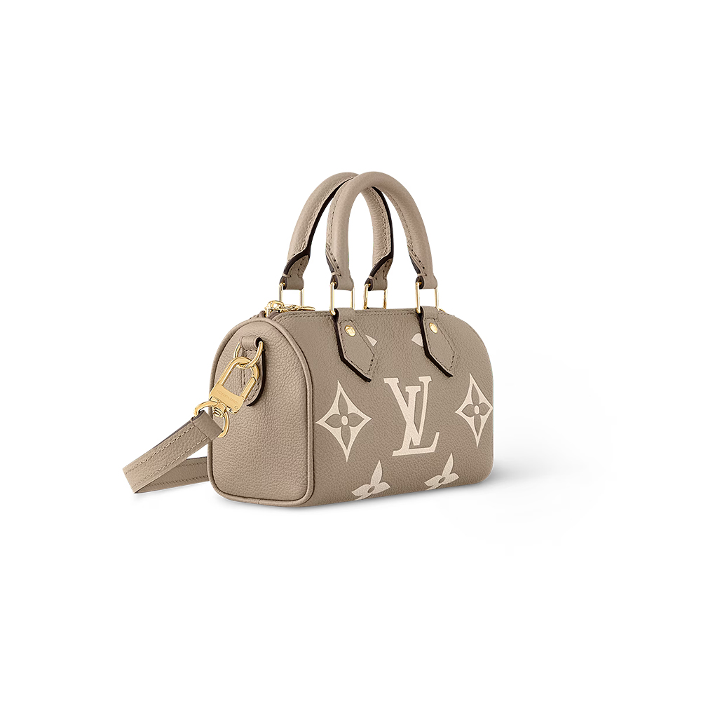 Louis Vuitton Nano Speedy Monogram Empreinte Leather Tourterelle / Crème1:1High-quality replica