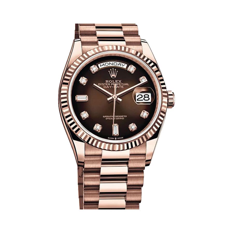 Rolex Day-Date 128235-0037 Brown Ombre Dial Replica - Elite Watch Atelier