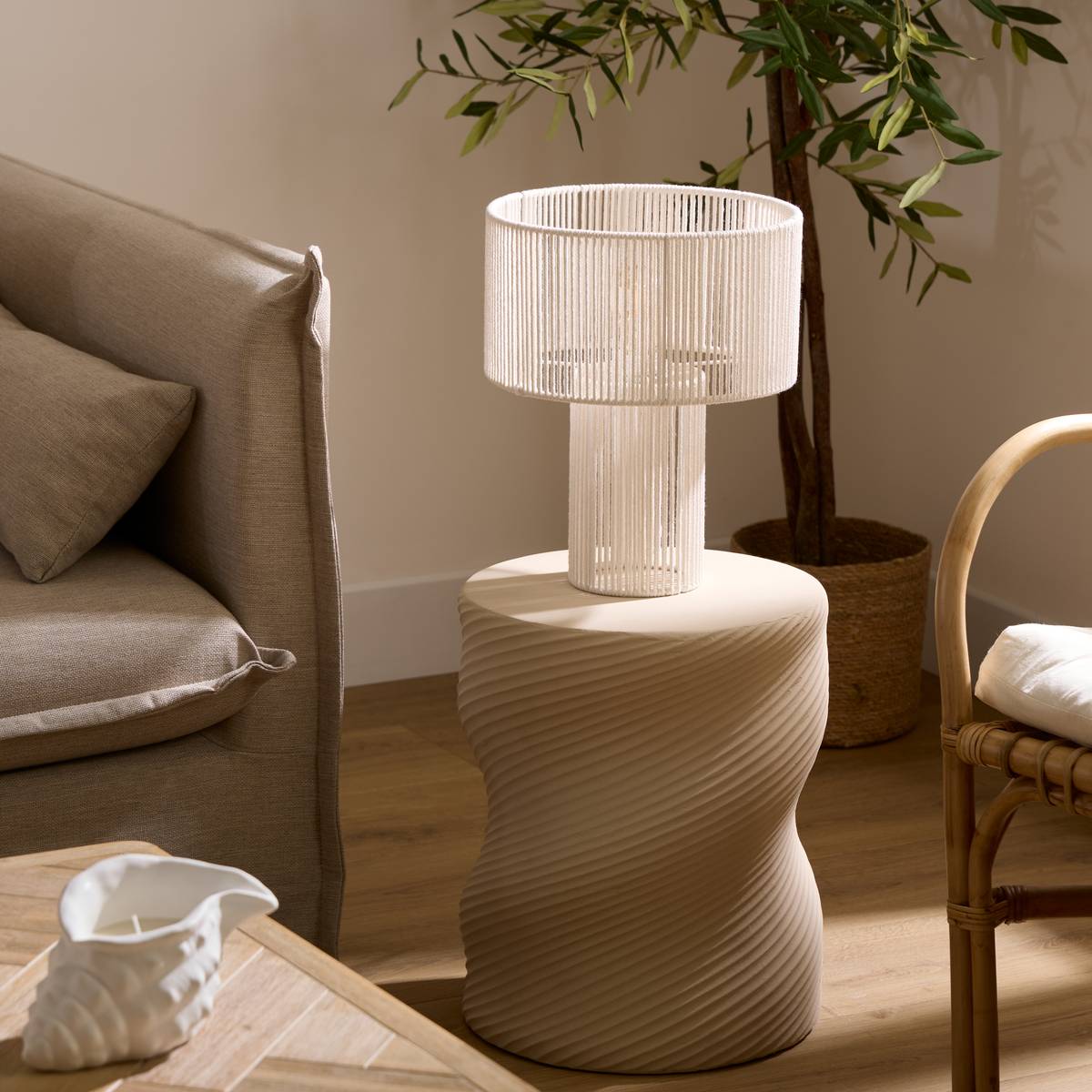 Lamp "Miria" White, H.34 cm