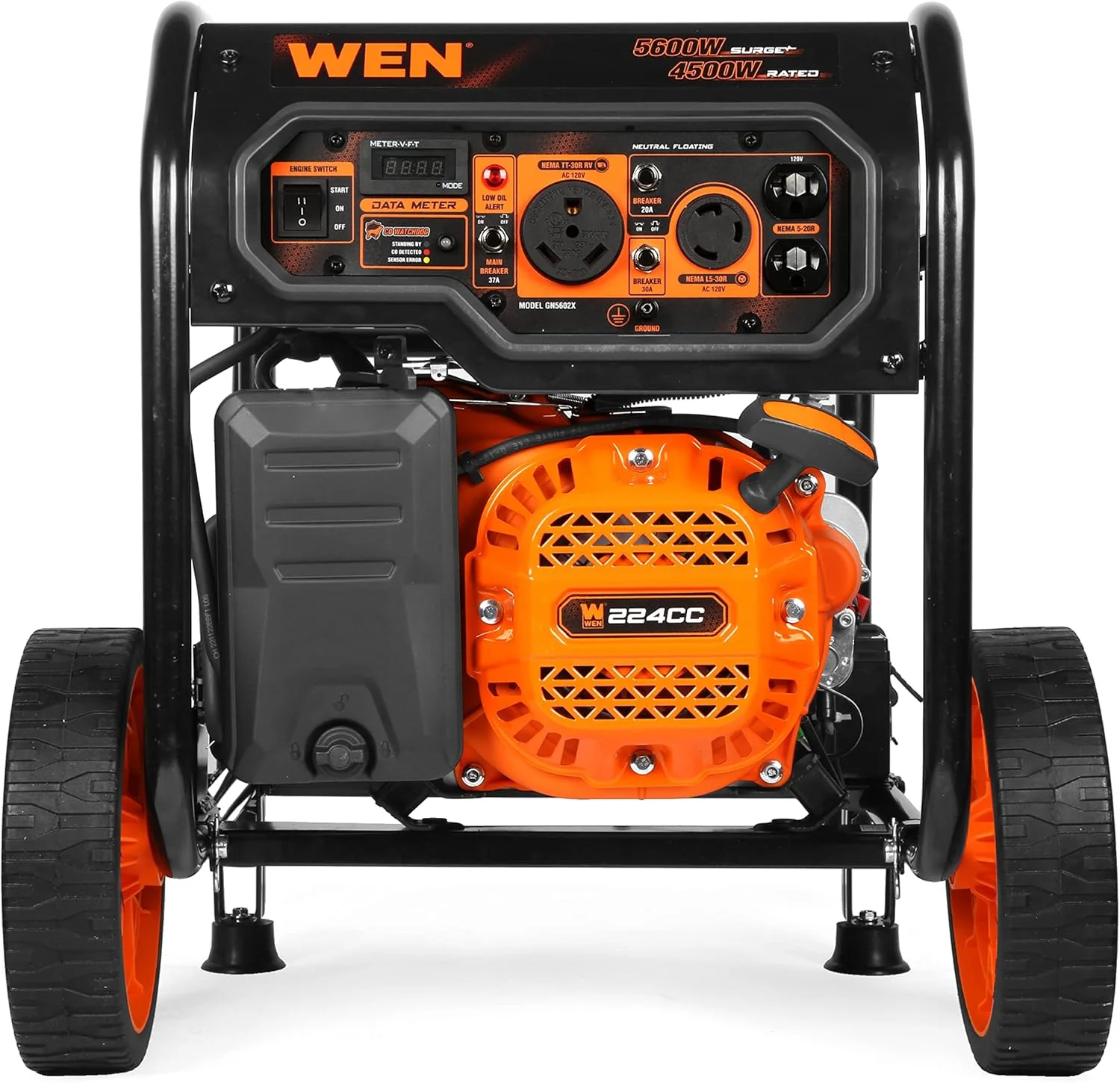 WEN 5600-Watt Portable Generator, Electric Start, 224cc, Transfer-Switch And RV-Ready - GN5602X - Image 8 WEN 5600-Watt Portable Generator, Electric Start, 224cc, Transfer-Switch And RV-Ready - GN5602X - Image 8