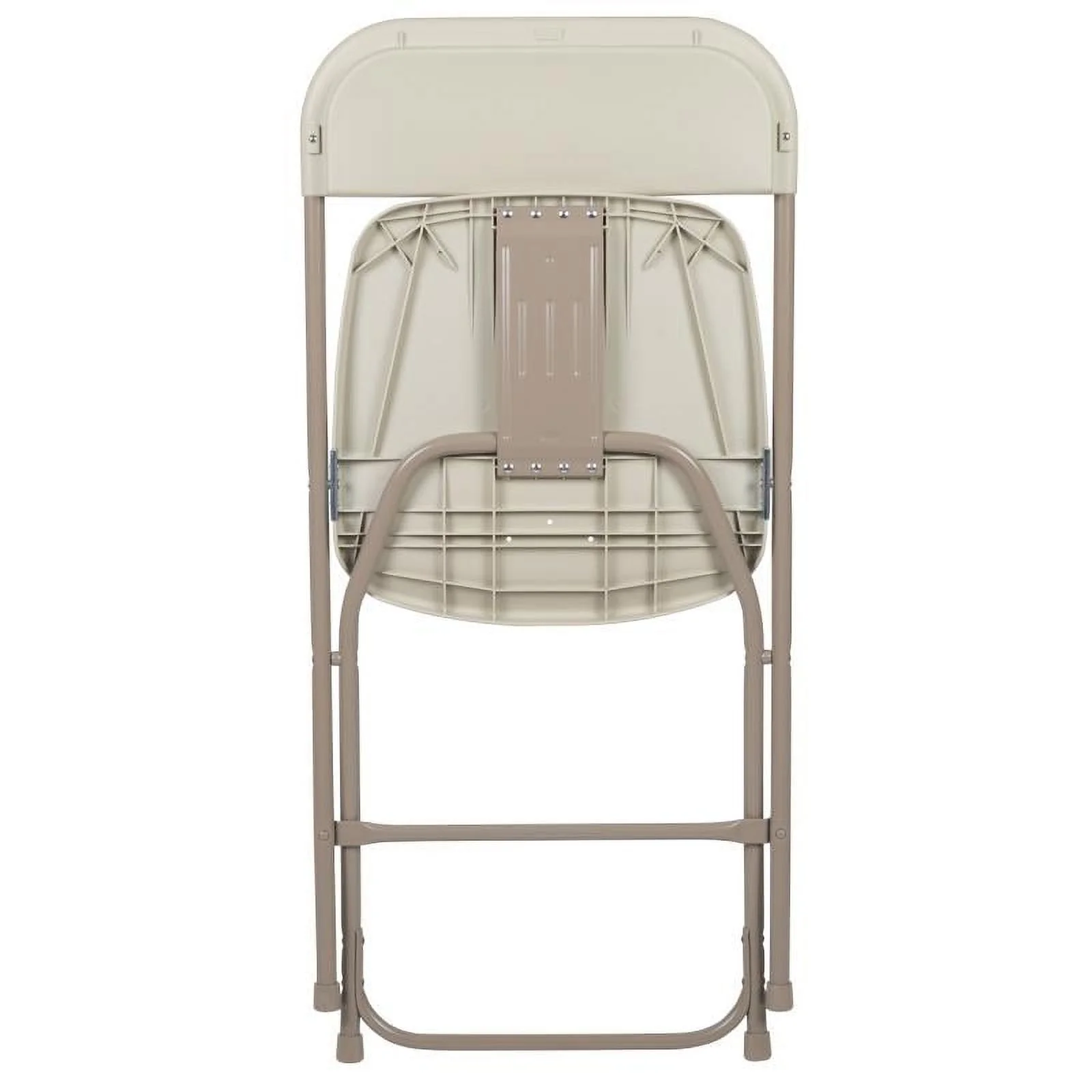 (50 PACK) 650 Lbs Weight Capacity Commercial Quality Beige Stackable Plastic Folding Chair - Heavy Duty Plastic Folding Chairs - Image 10