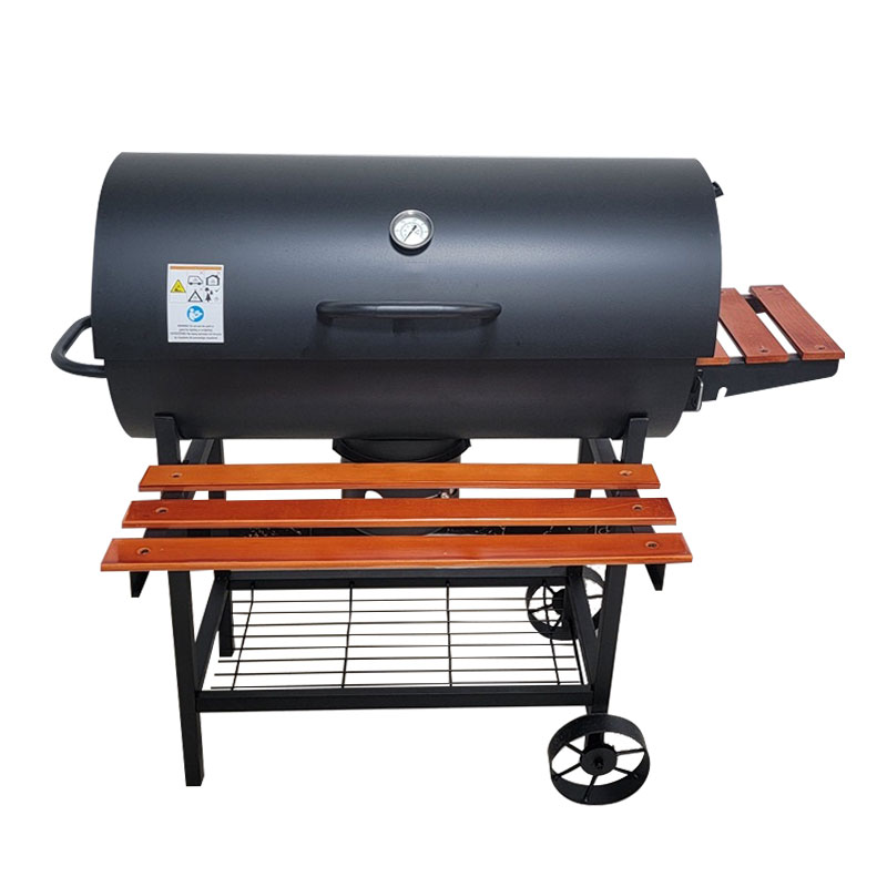 Foldable Double Side Table Stainless Steel BBQ Grill Outdoor Barbecue Smoker Backyard Cooking Charcoal Grill