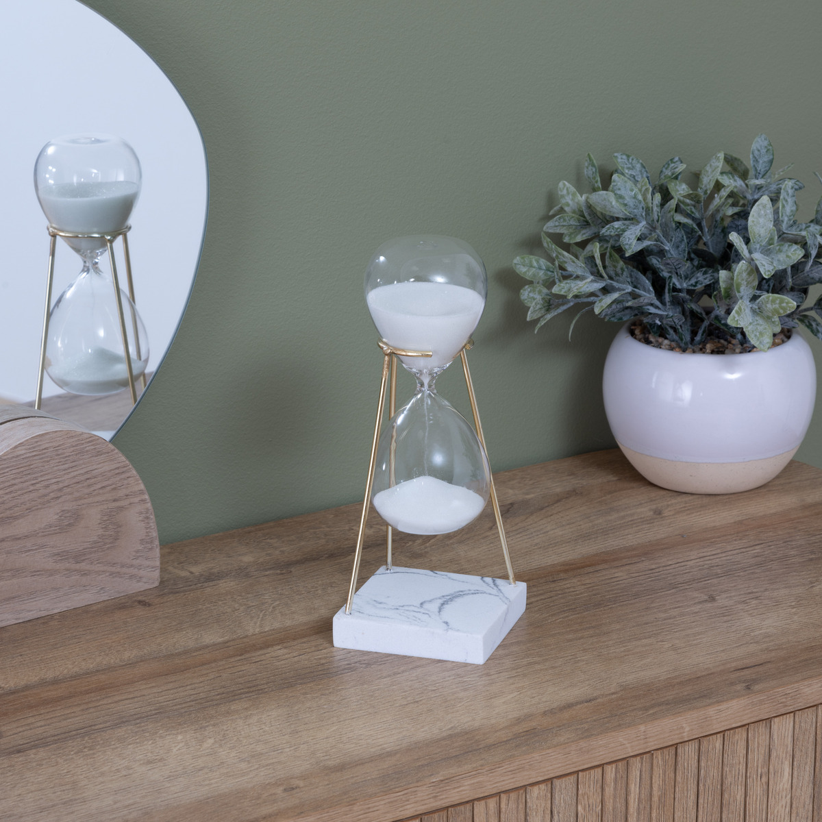 Hourglass "Olen" Gray, H.21 cm