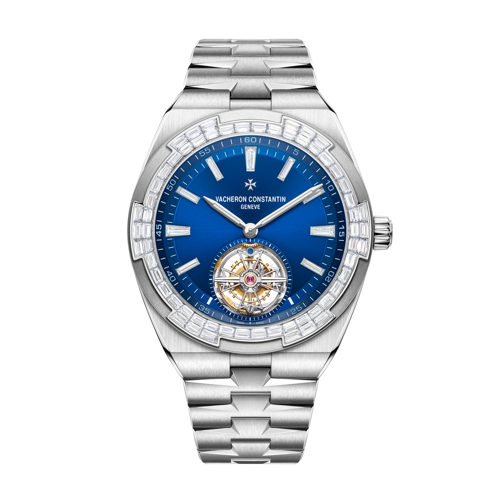 Replica Watches Fake Vacheron Constantin Overseas tourbillon high jewellery Boutique Exclusive 42.5 MM WHITE GOLD(1:1 replica) - Top club