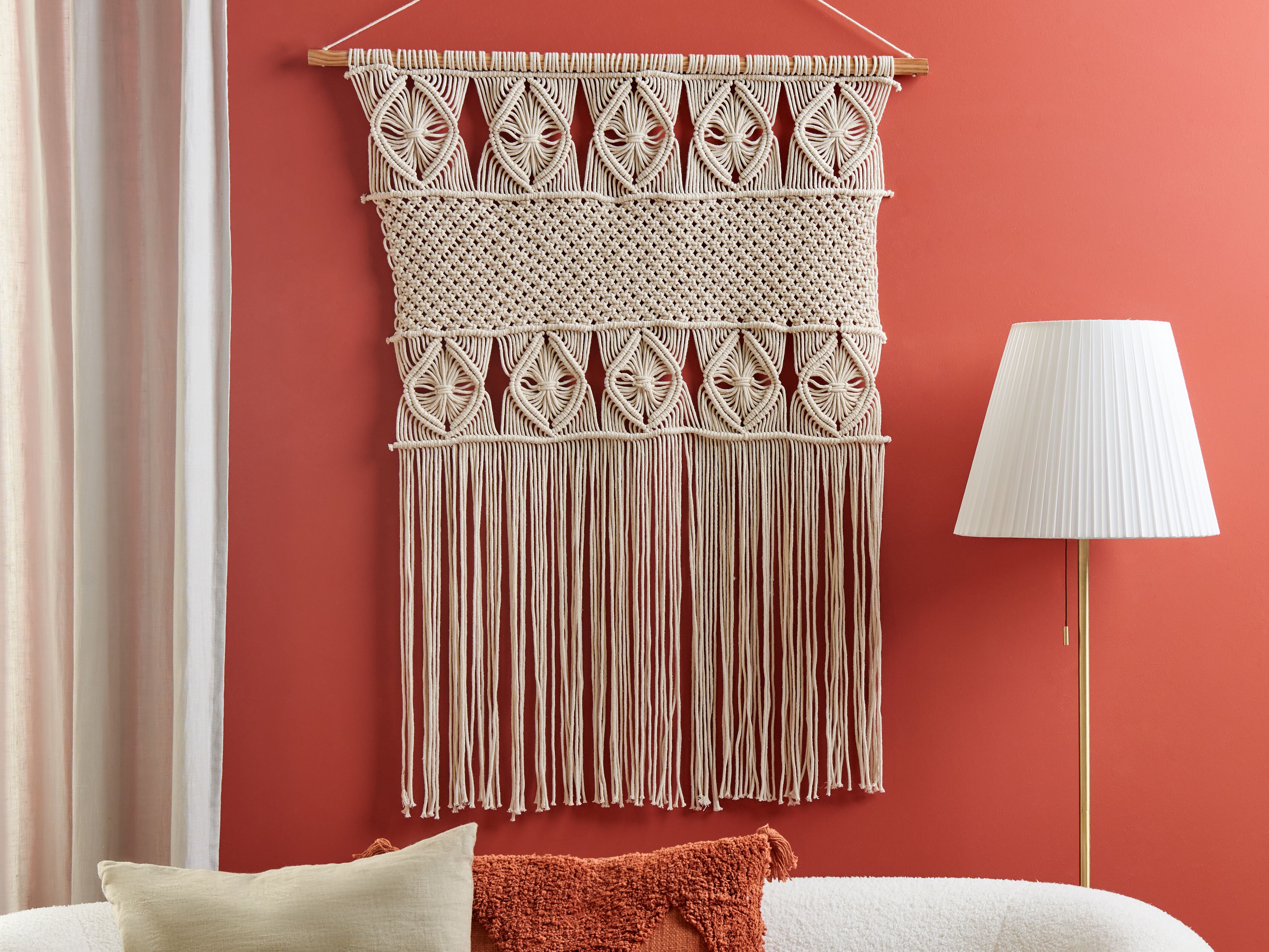 Fabric Wall Hanging LAHRI Cotton 118 cm Beige