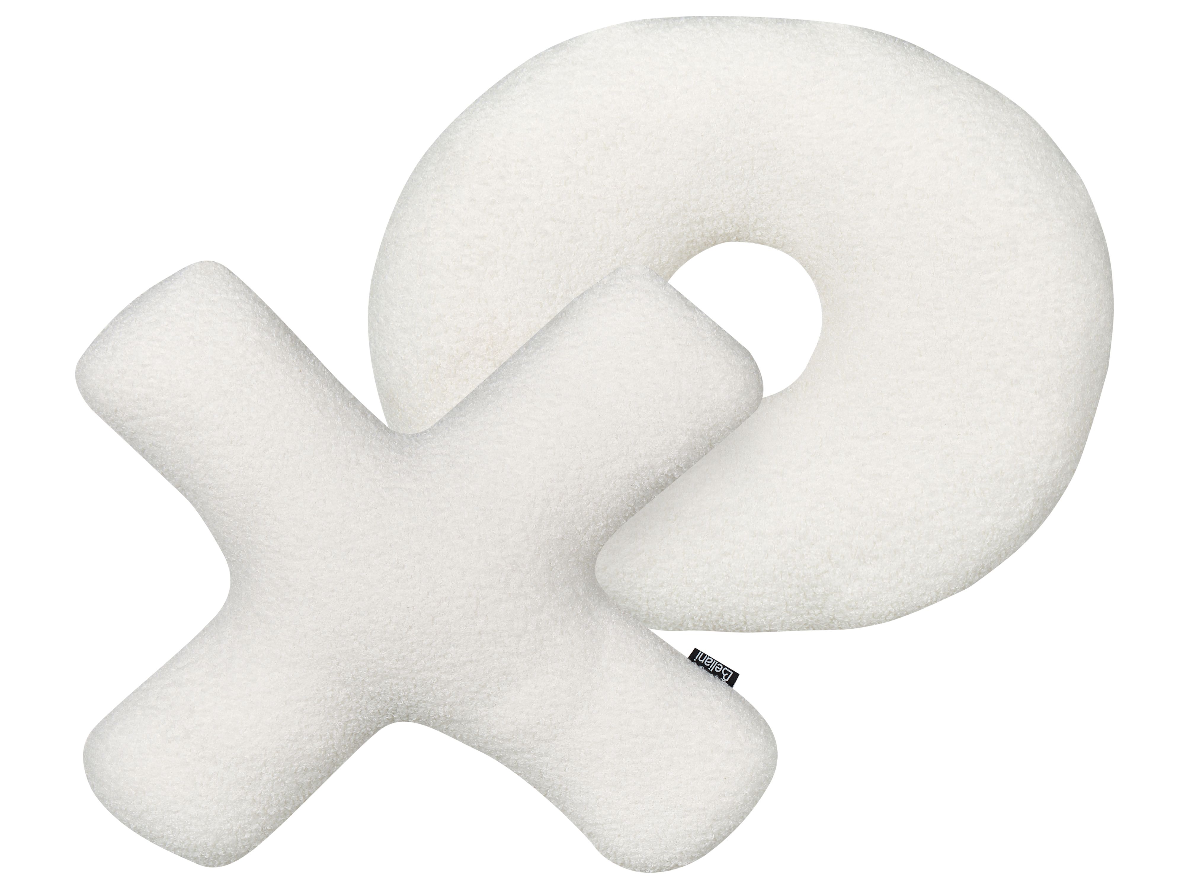 Set of 2 Decorative Cushions HESPERIS Boucle Off-White Solid