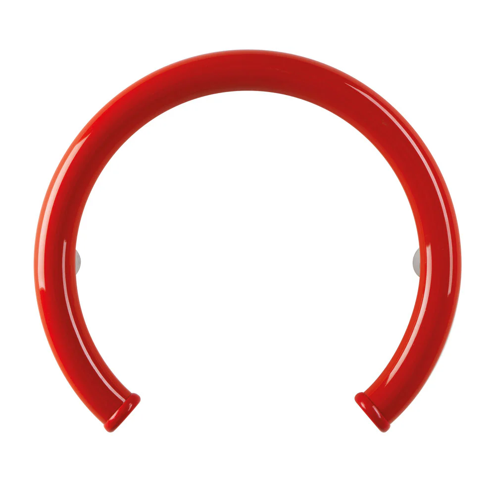 White Curved Grab Bars, Ponte Giulio Maxima Round Grab Bars - Abilene Artificial Limb