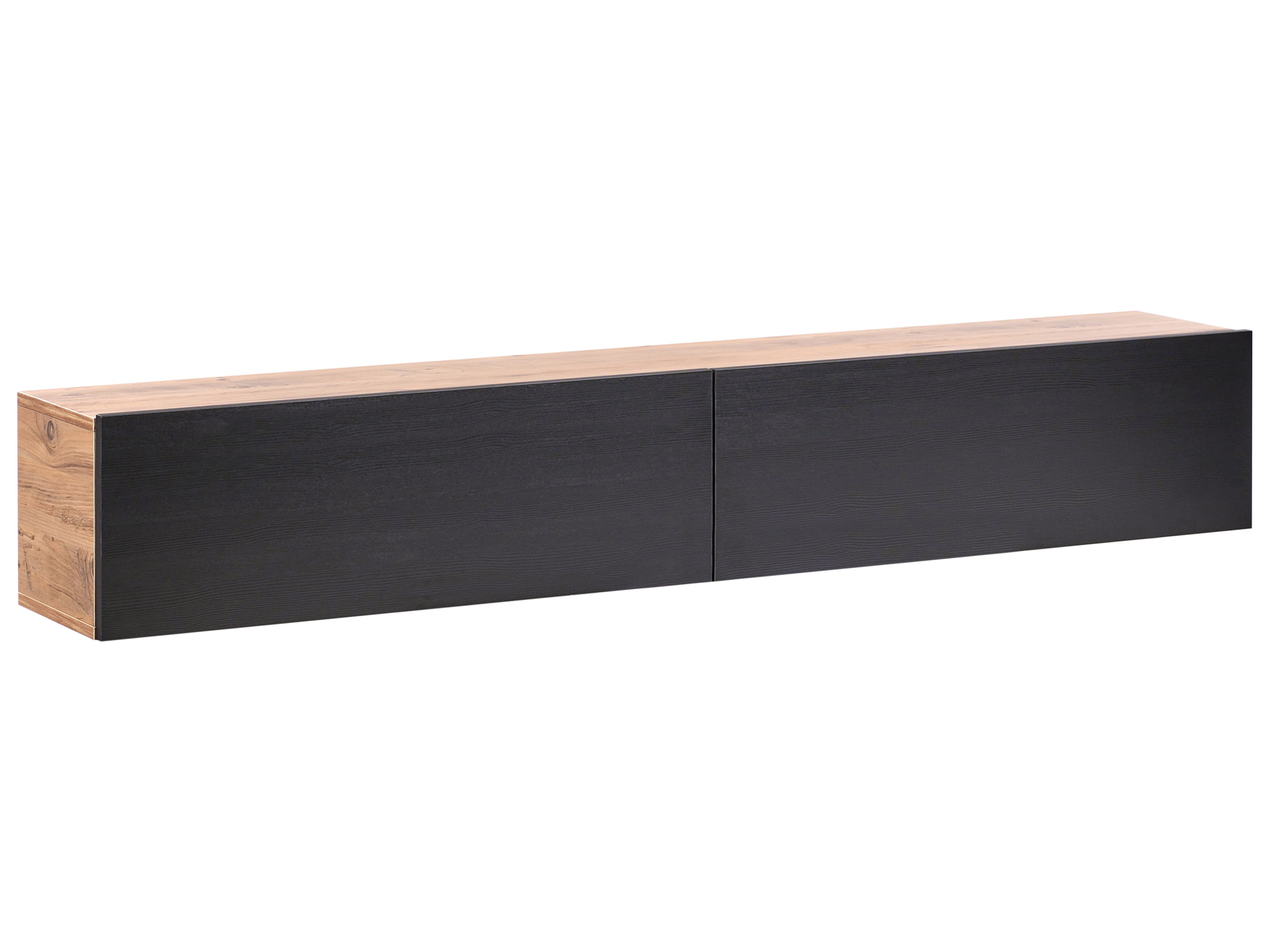 Wall Mounted TV Stand GLADSTONE Brown/ Black