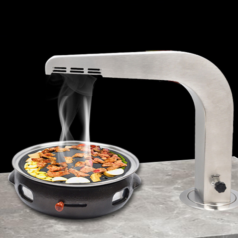 Korean BBQ Vent Smoke Extraction System Pipe Elbow Tube Stainless Steel Curved Barbecue Accessories for Restaurant