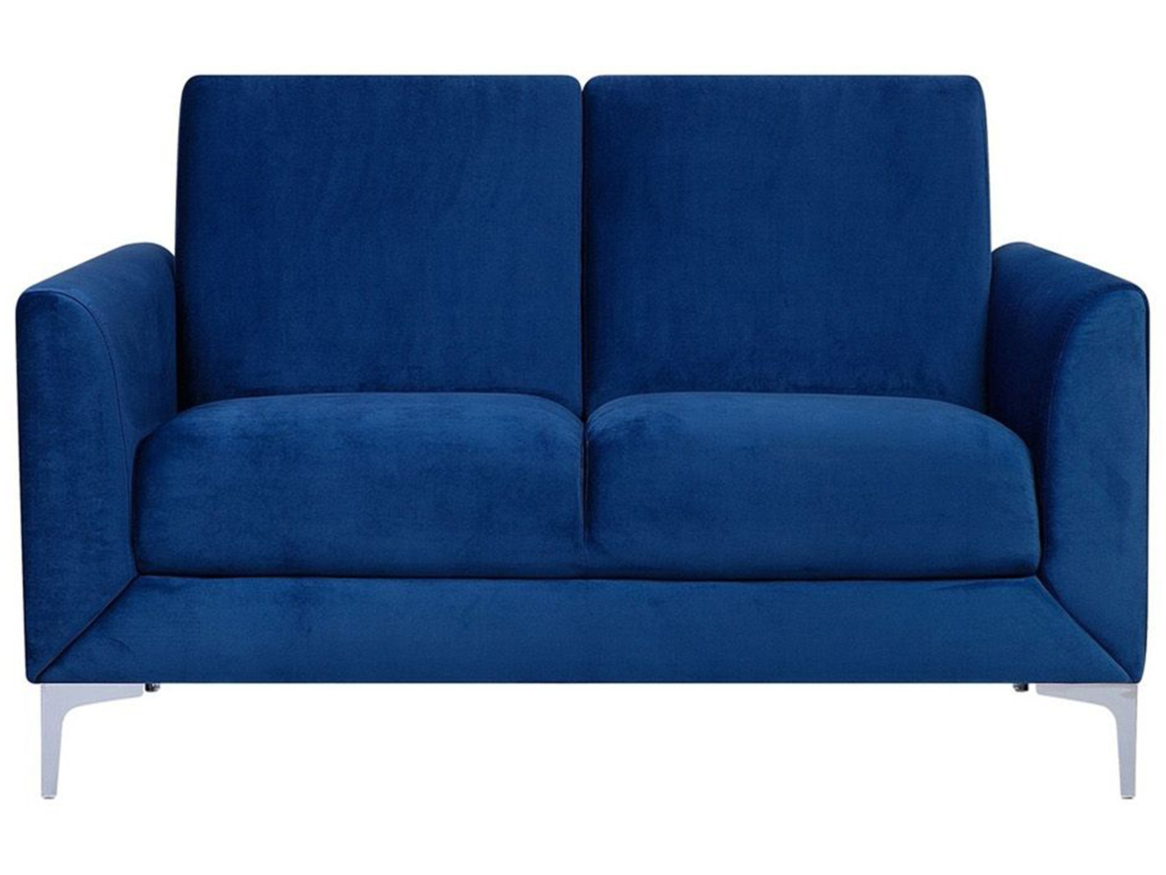 Sofa 2 Seater FENES Velvet Navy Blue