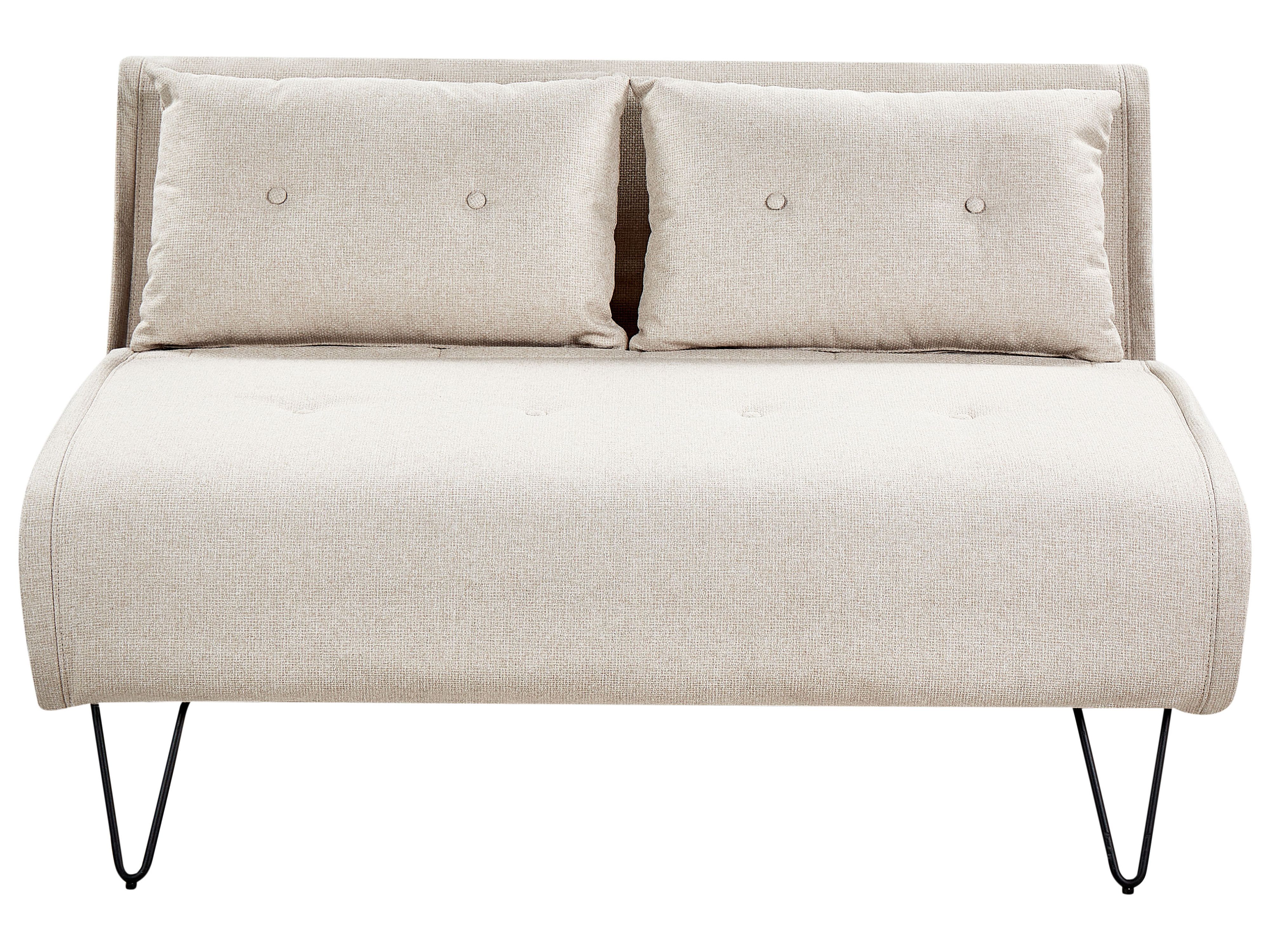Sofa Bed 2 Seater VESTFOLD Fabric Light Beige