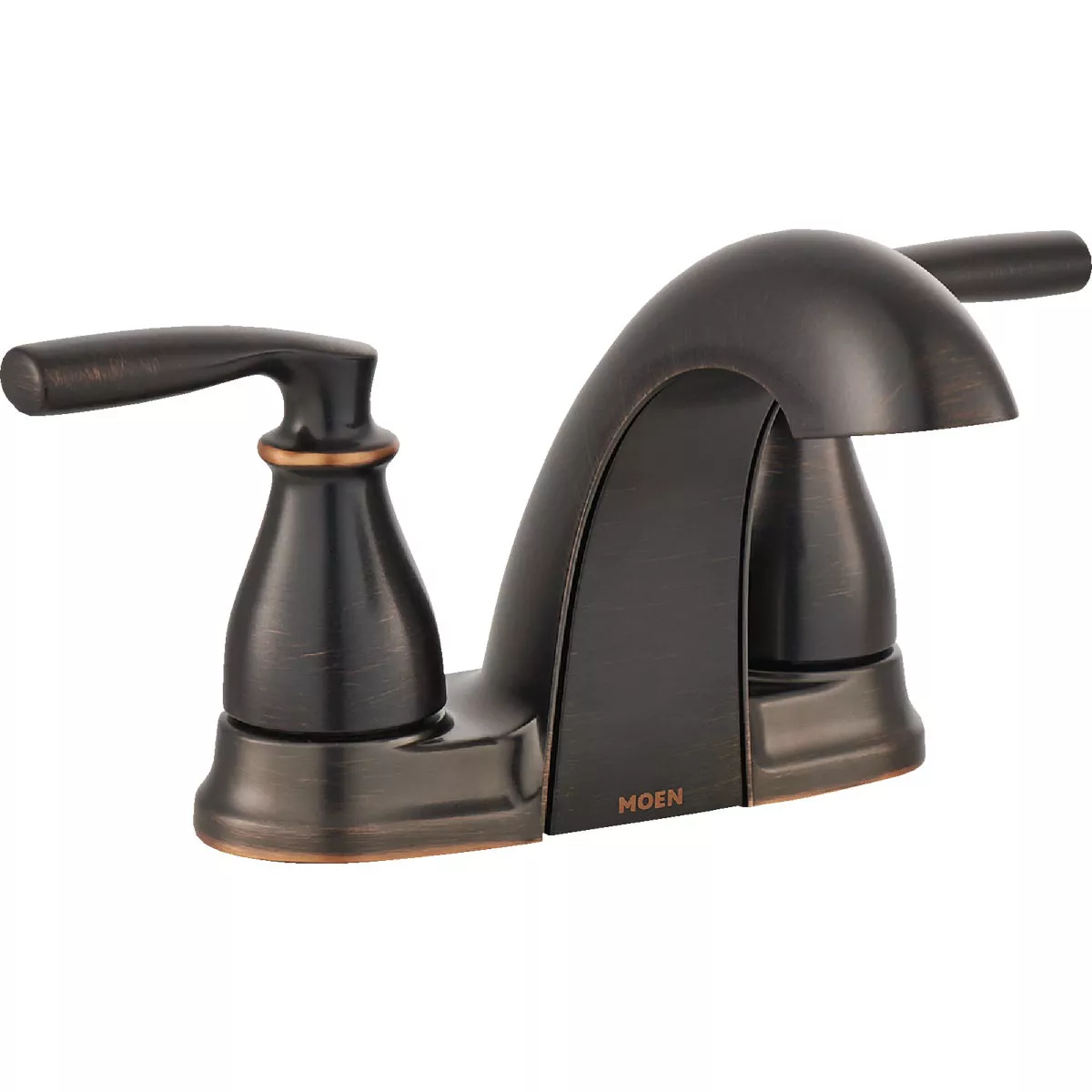 Moen Hilliard 2-Handle Lever Centerset Low Arc Bathroom Faucet, Mediterranean Bronze