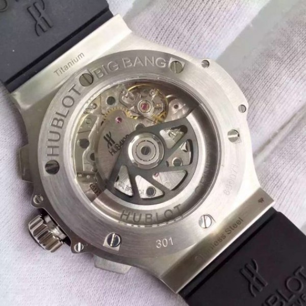Replica Hublot Big Bang Full Pave Chrono Diamonds Dial Black Rubber Strap A7750 - Top club