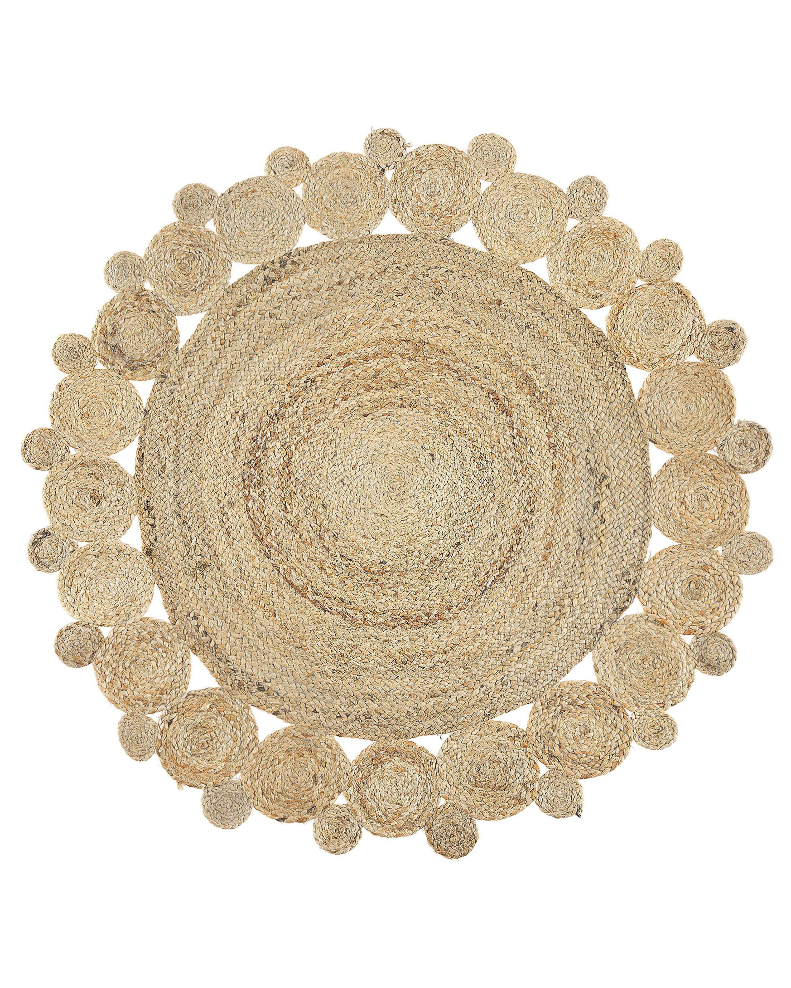 Rug GOLGEN Beige ø 120 cm Jute