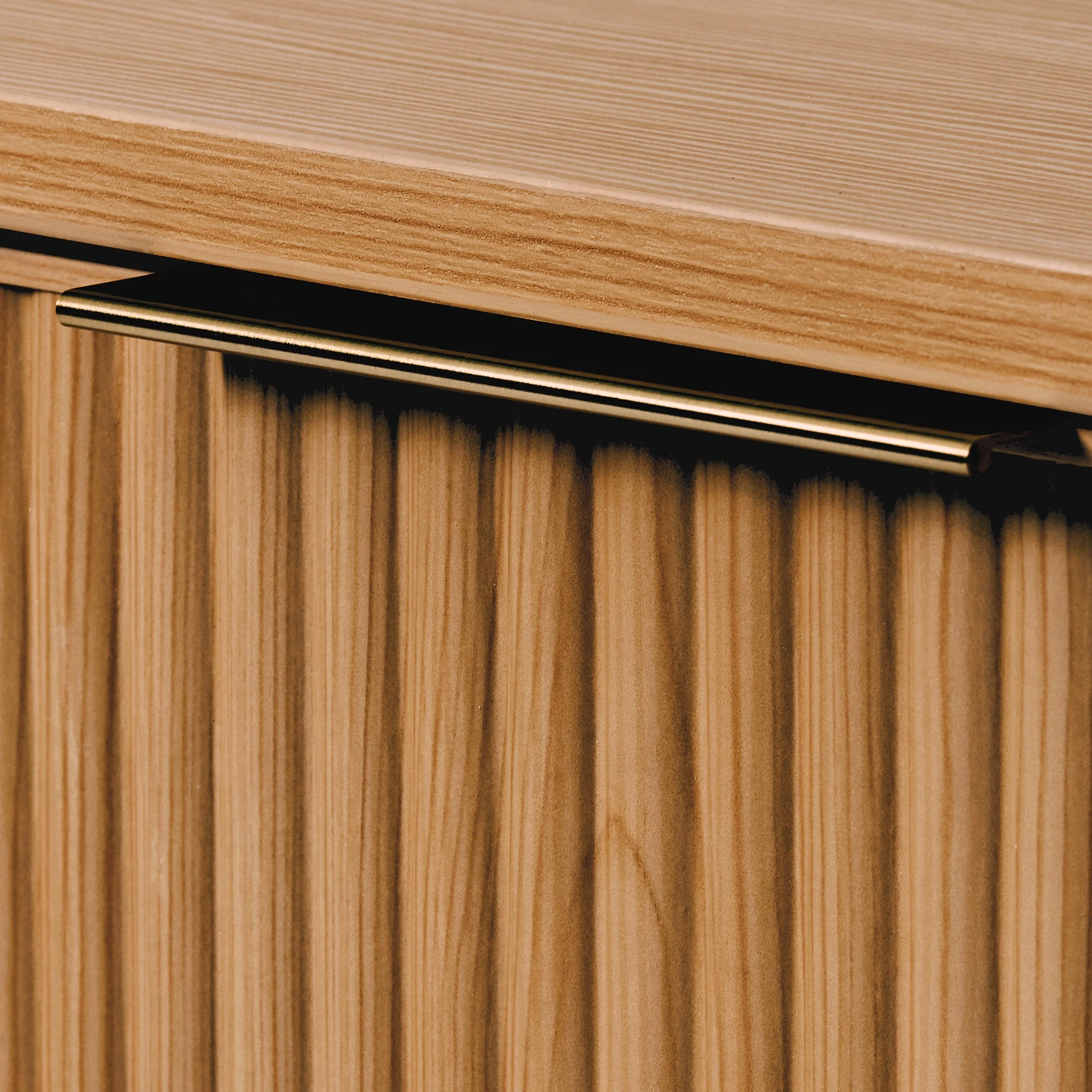 Better Homes & Gardens Lillian Fluted Accent Cabinet, Natural Pine Finish - Image 2