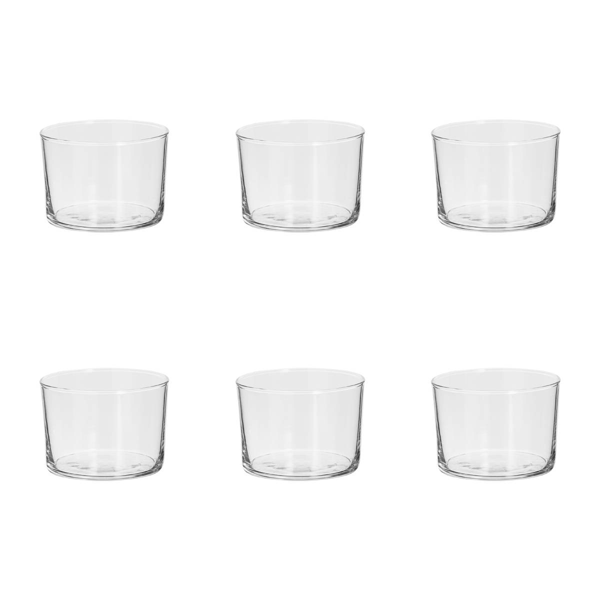 Set of 6 low tumblers "Bodeg'Eau" 240 ml, Transparent