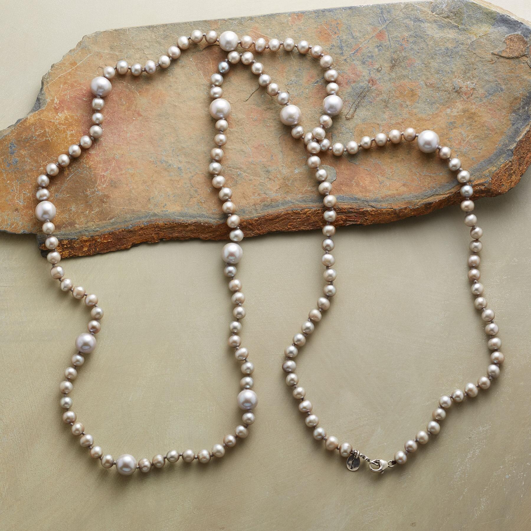 Silvery Satellite Pearl Necklace - Sundance Clothing