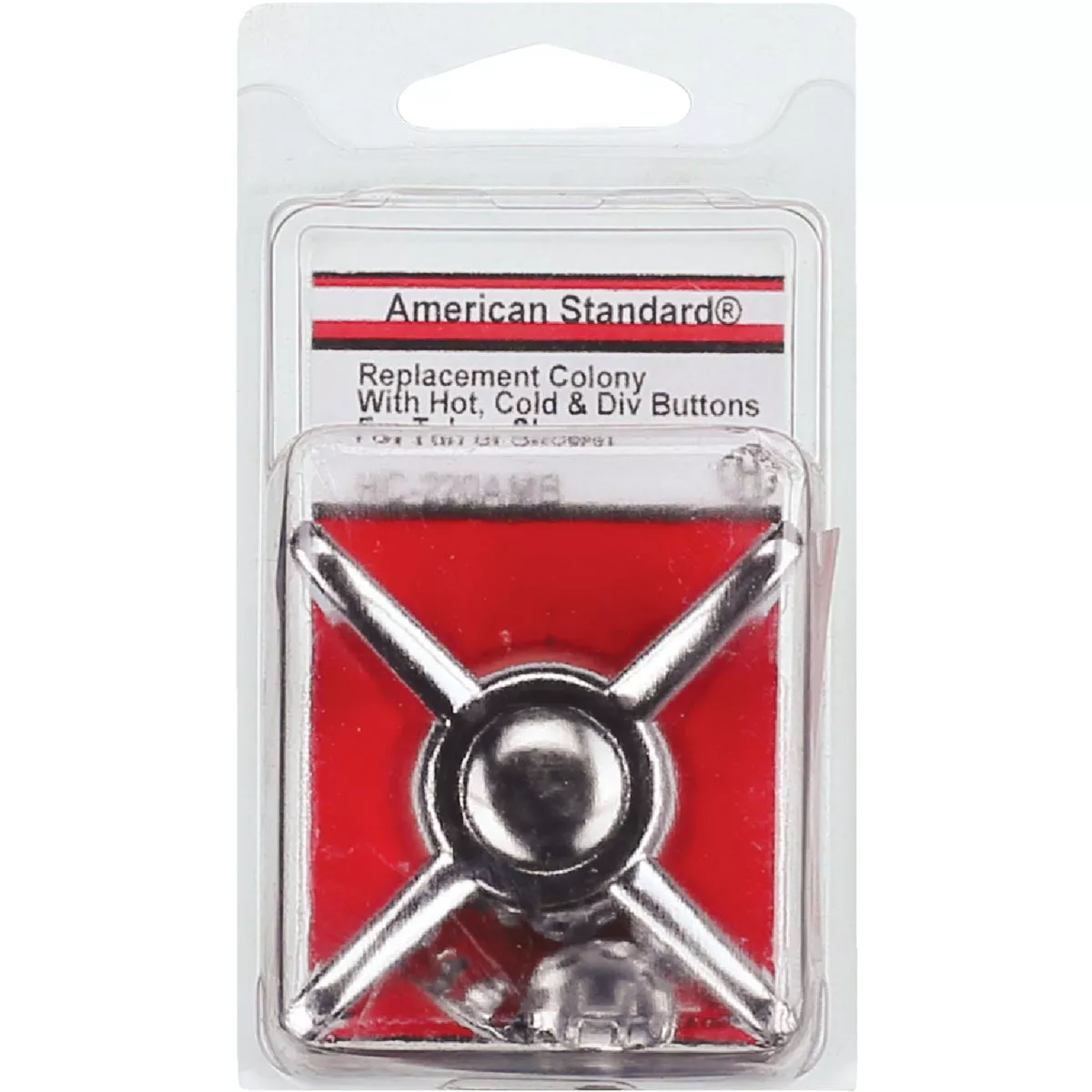 Lasco American Standard Colony, Diverter Hot & Cold Buttons Chrome Tub & Shower Handle Kit