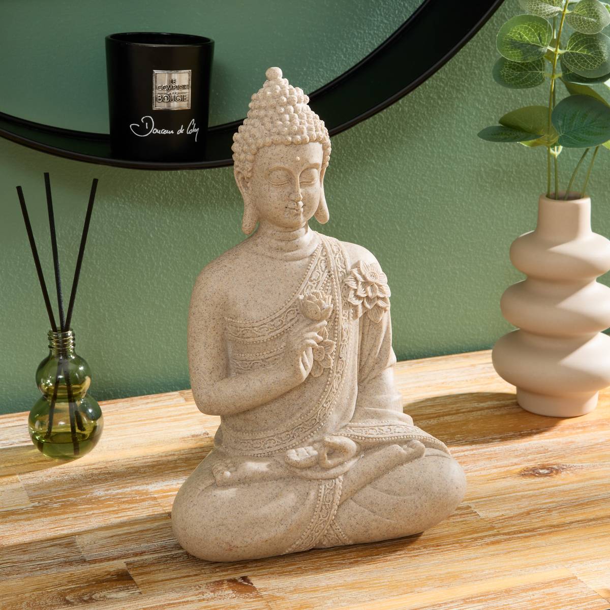 Statue "Salma" Beige, H.27 cm