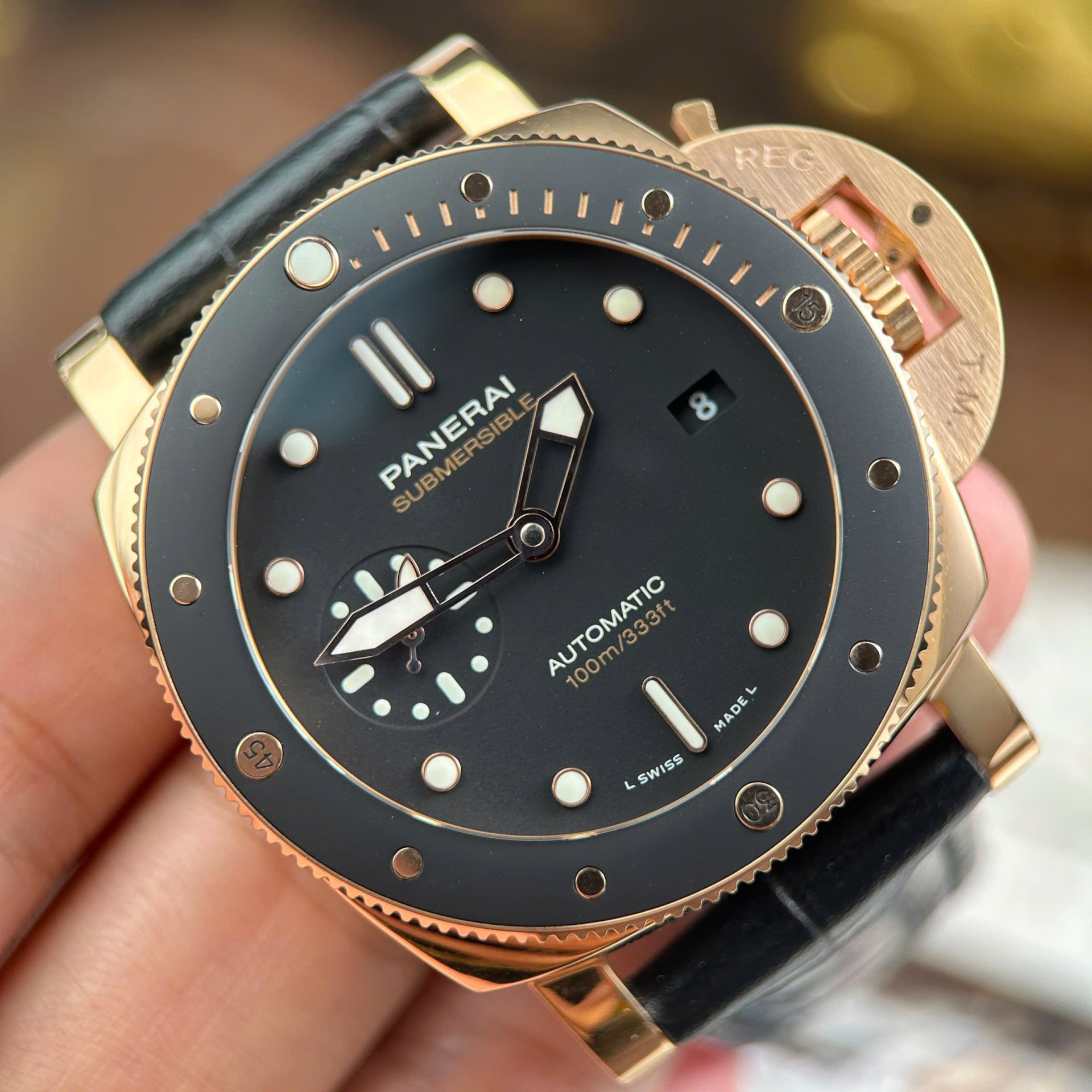 Panerai Submersible PAM974 Best Copies Watches Black Dial Automatic Movement VS Factory 42mm - Top club